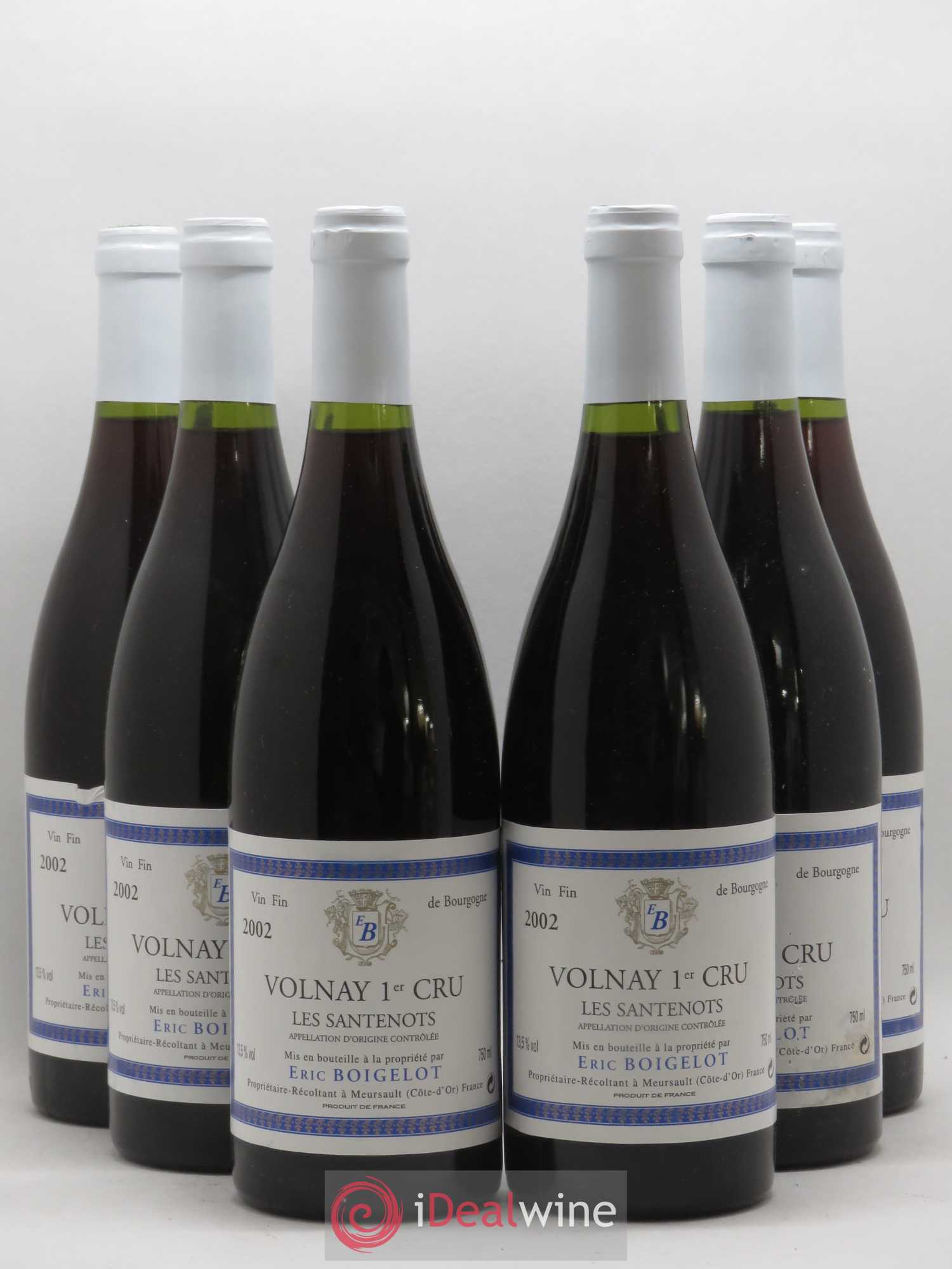 Volnay 1er Cru Les Santenots Eric Boigelot 2002 - Posten von 6 Flaschen - 0