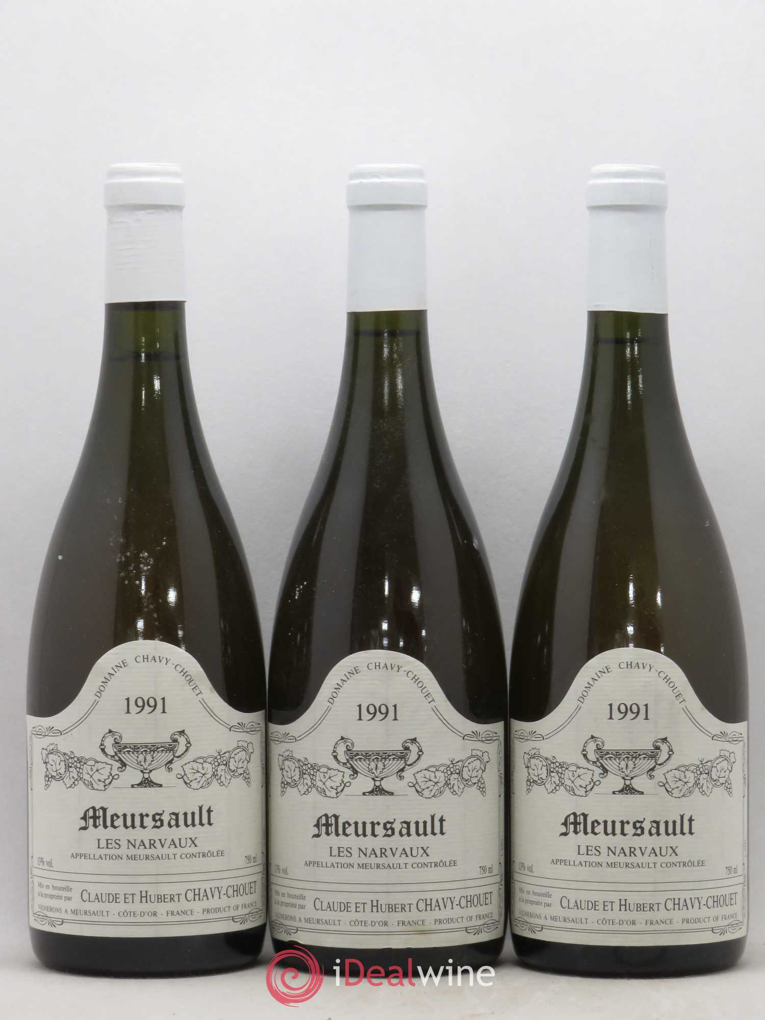 Meursault Les Narvaux Chavy-Chouet 1991 - Lot de 3 bouteilles - 0