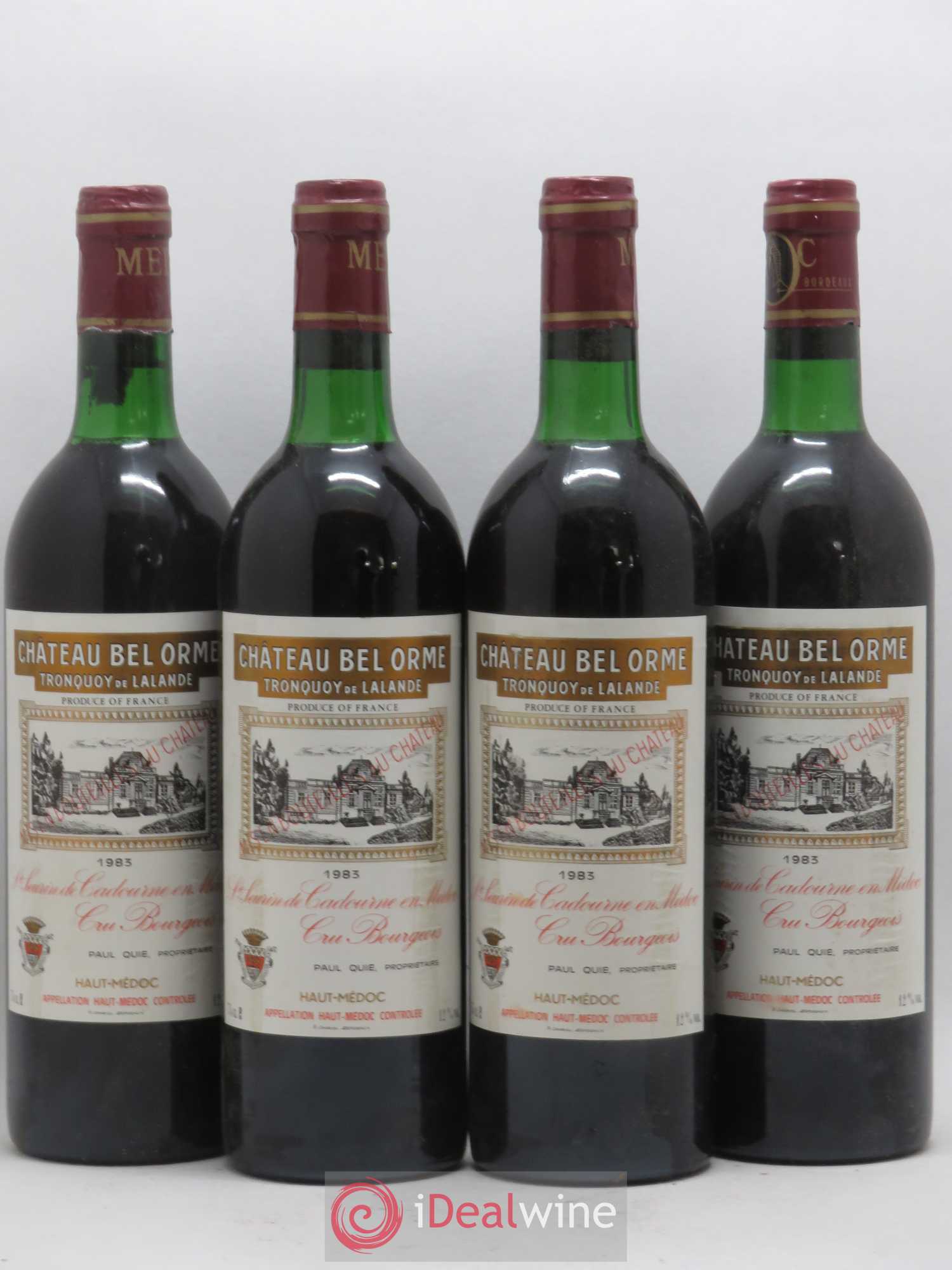 Château Bel Orme Tronquoy de Lalande Cru Bourgeois 1983 - Lotto di 4 bottiglie - 0