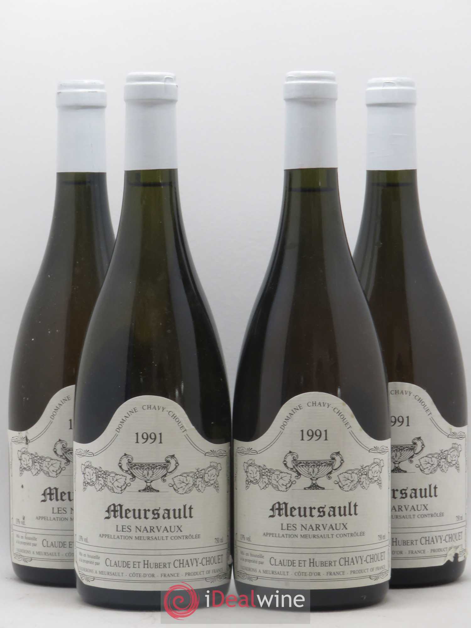 Meursault Les Narvaux Chavy-Chouet 1991 - Lot de 4 bouteilles - 0