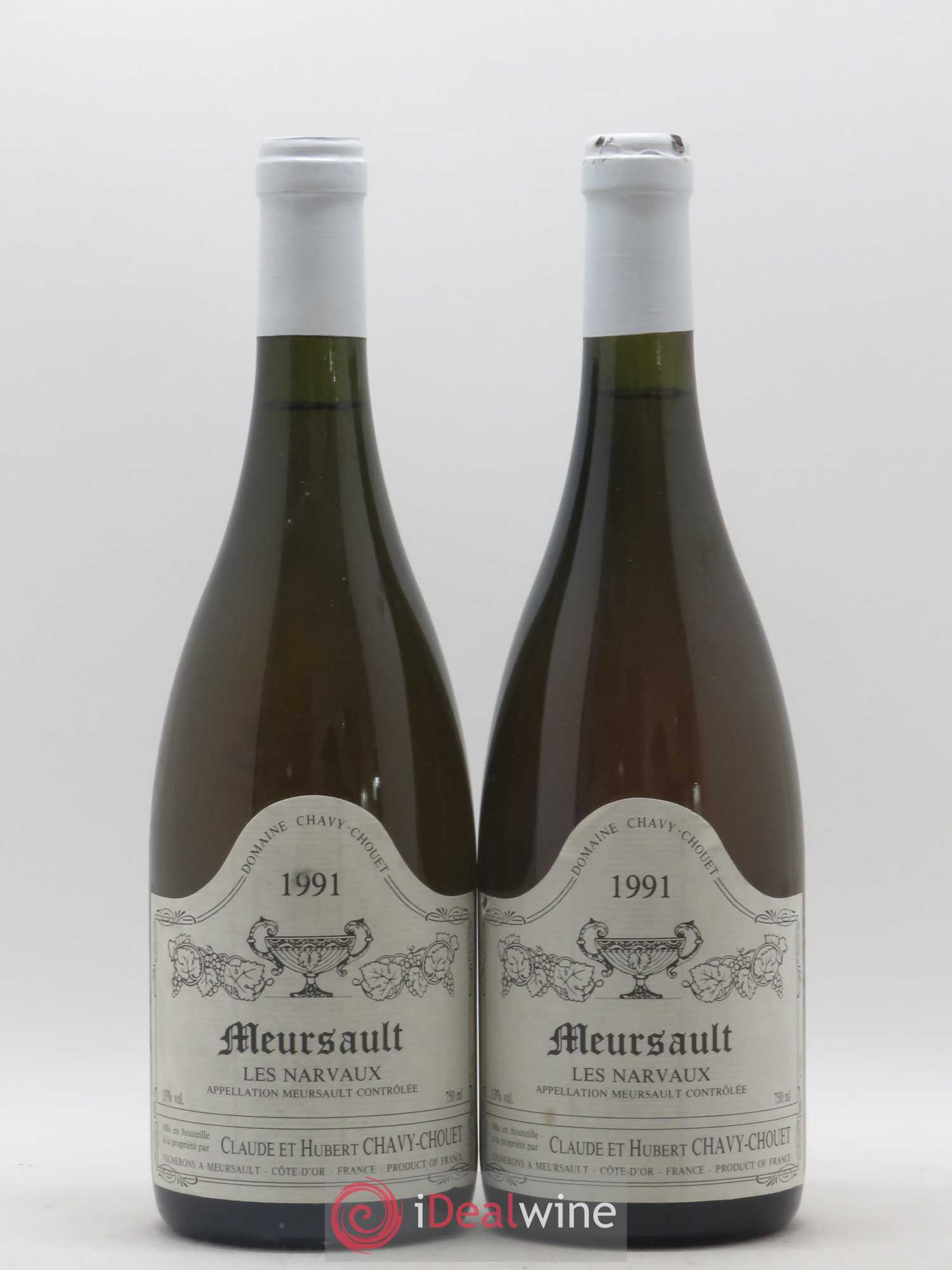 Meursault Les Narvaux Chavy-Chouet 1991 - Lot de 2 bouteilles - 0