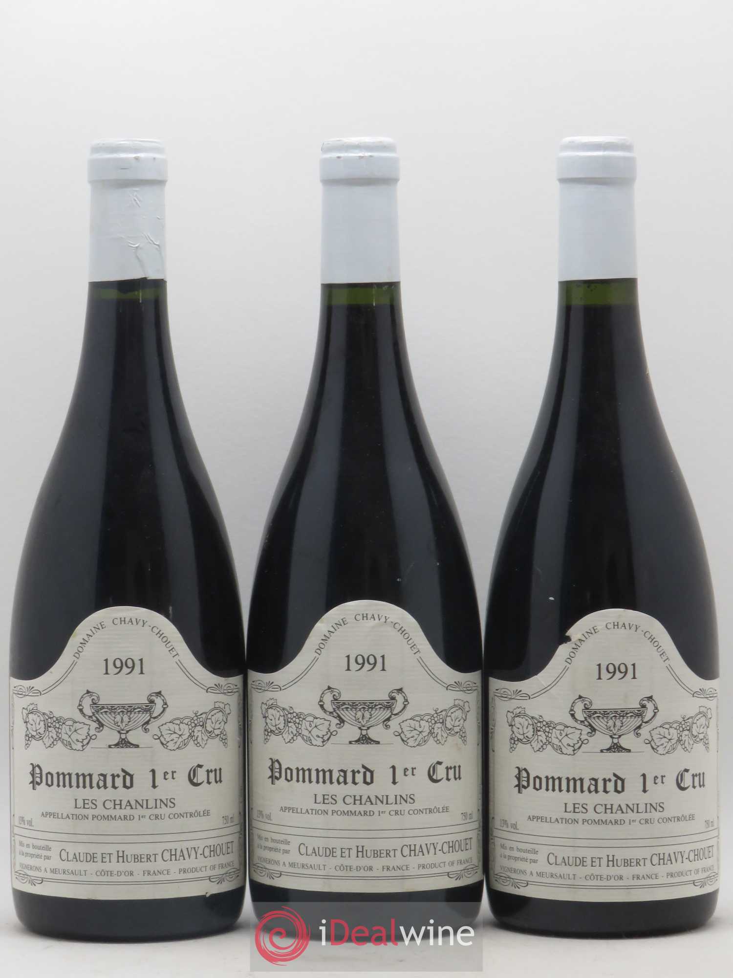 Pommard 1er Cru Les Chanlins Chavy-Chouet 1991 - Lot de 3 bouteilles - 0