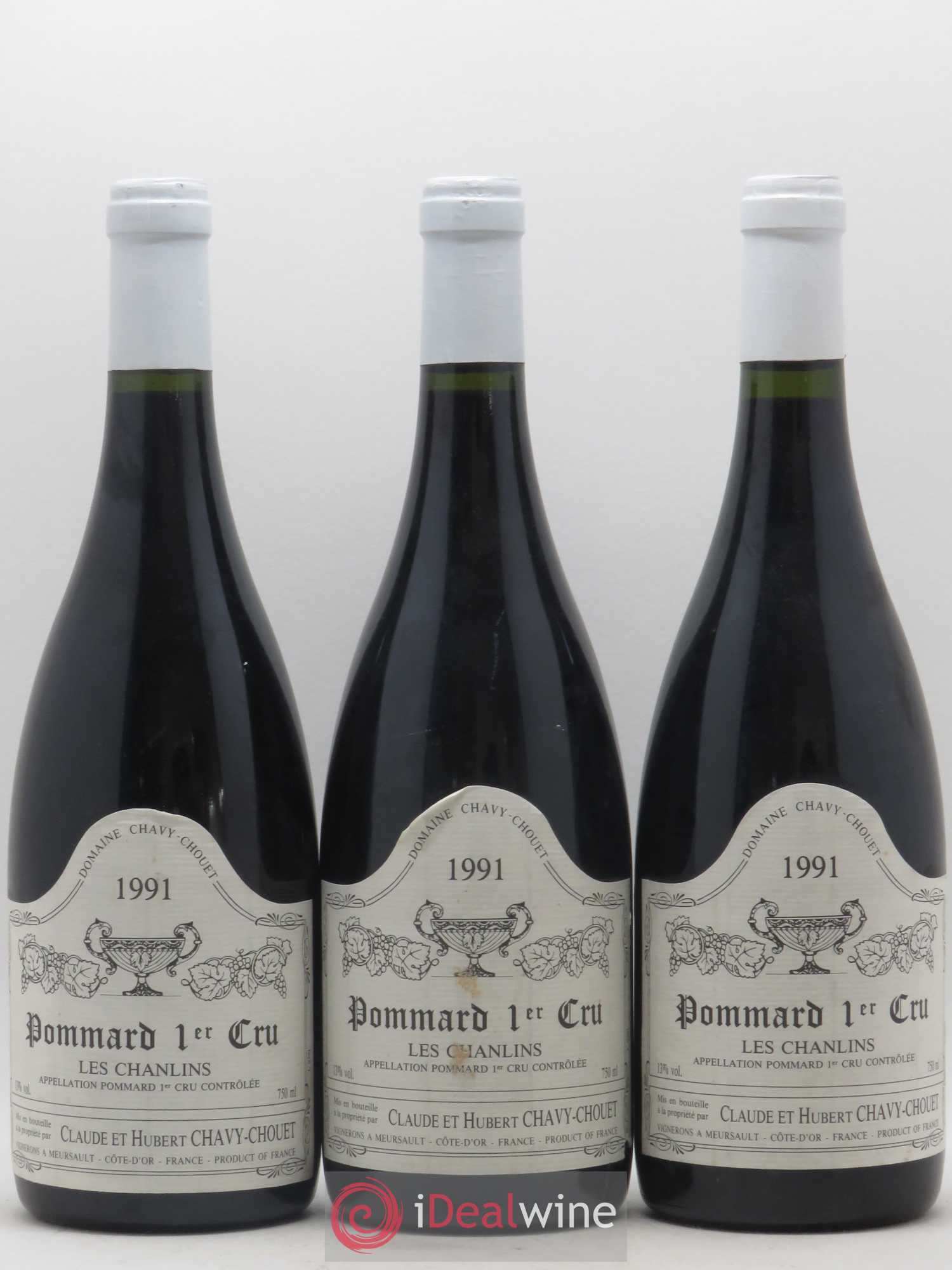 Pommard 1er Cru Les Chanlins Chavy-Chouet 1991 - Lot de 3 bouteilles - 0