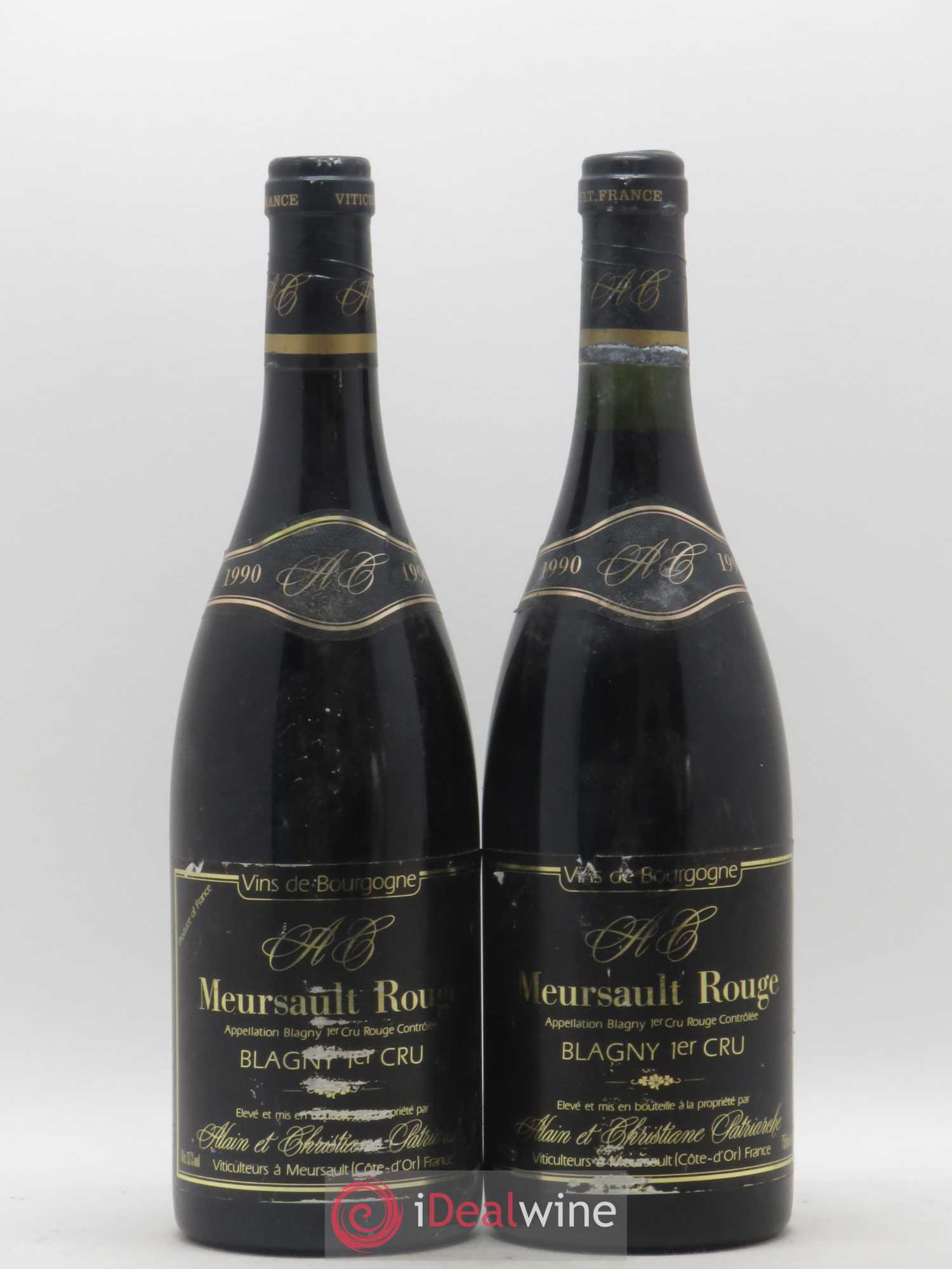 Meursault Blagny 1er cru Patriarche 1990 - Posten von 2 Flaschen - 0