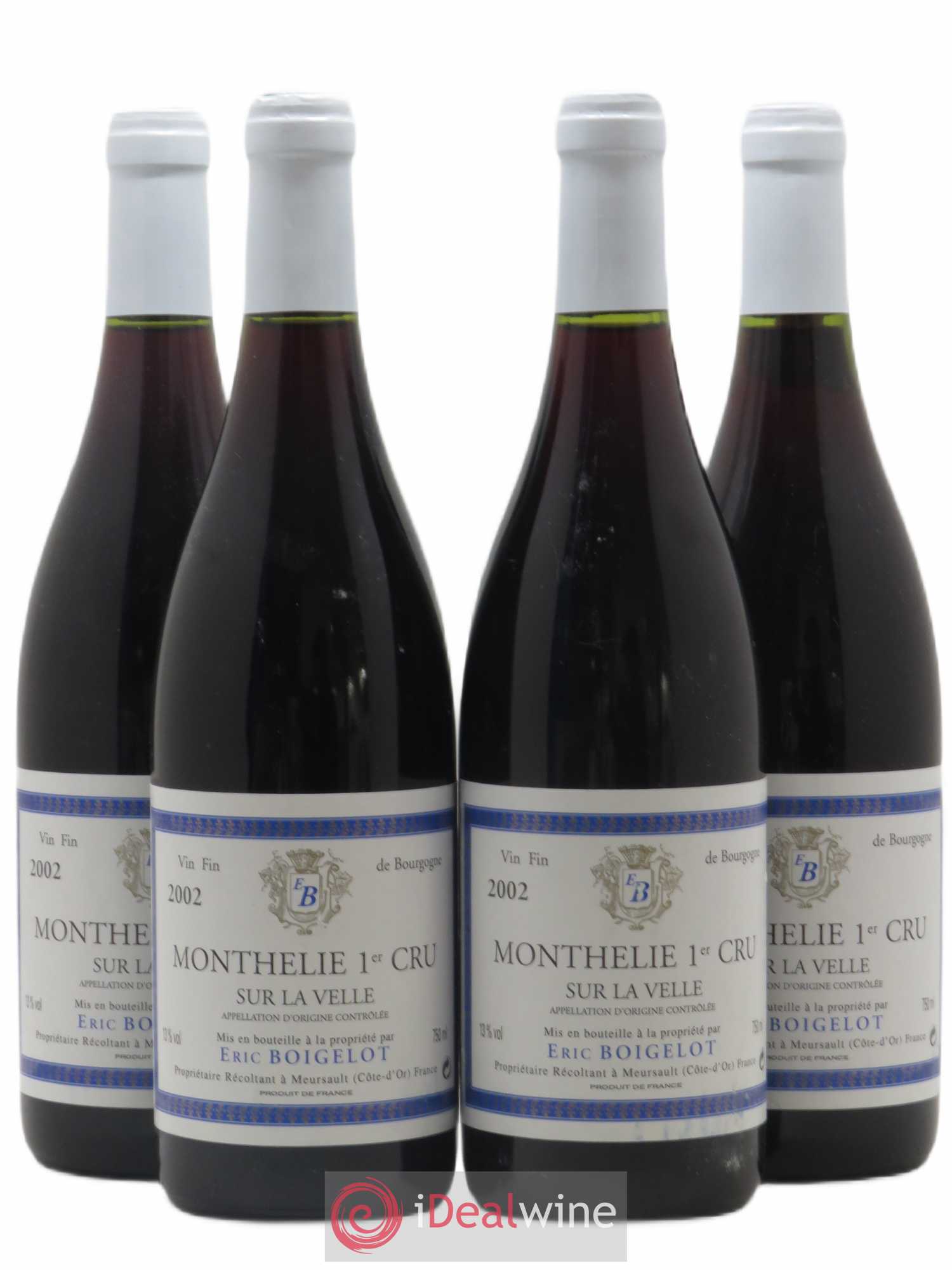 Monthélie 1er Cru Sur la Velle Boigelot 2002 - Posten von 4 Flaschen - 0