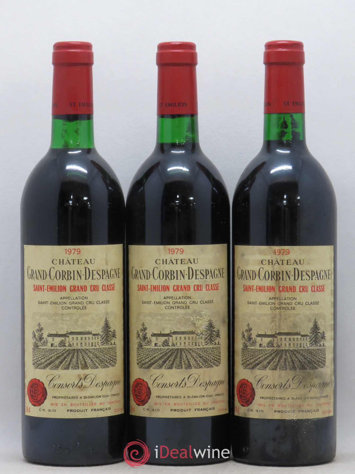 Château Grand Corbin Despagne Grand Cru Classé 1979 - Lot de 6 bouteilles - 1