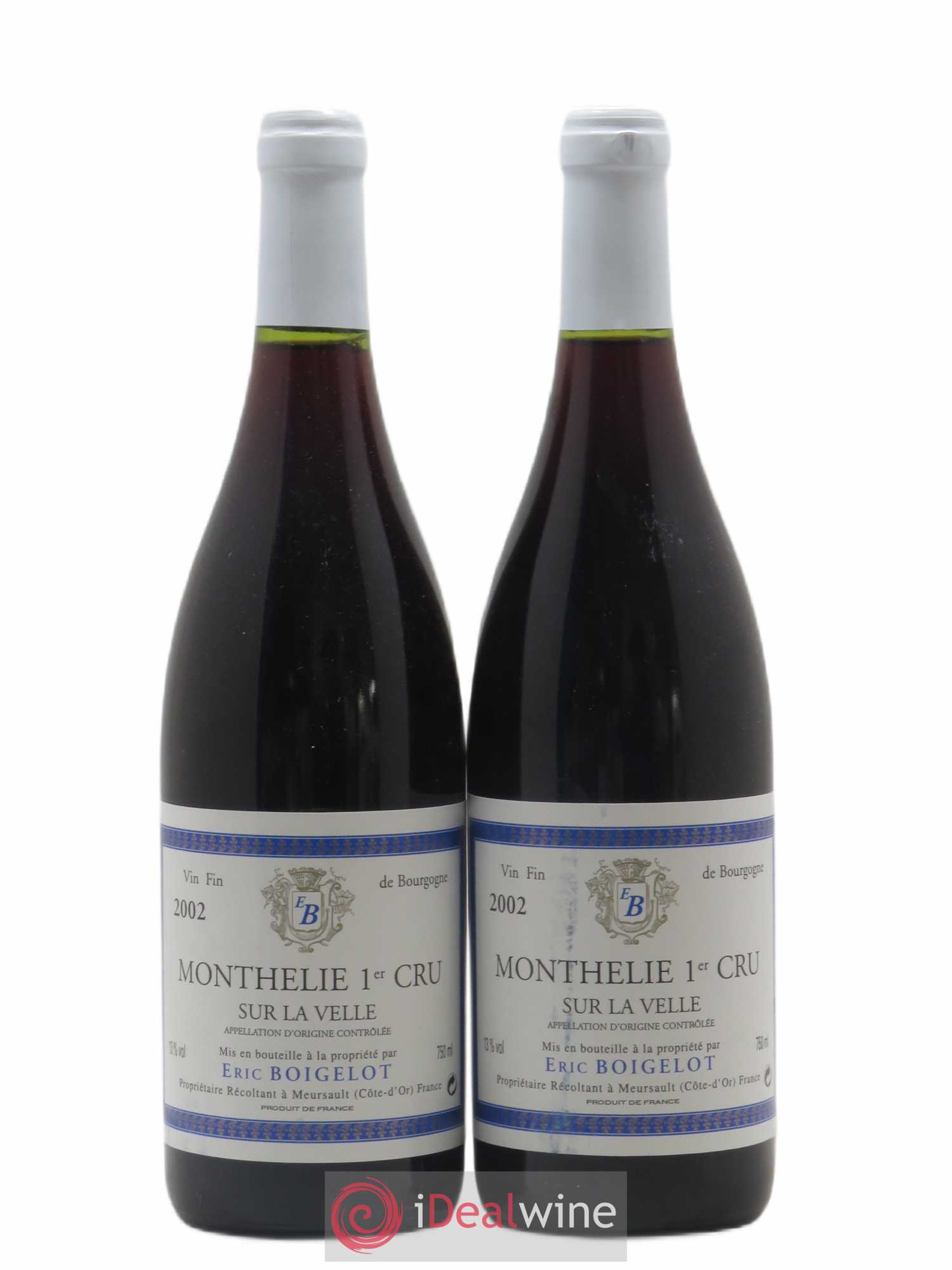 Monthélie 1er Cru Sur la Velle Boigelot 2002 - Posten von 2 Flaschen - 0