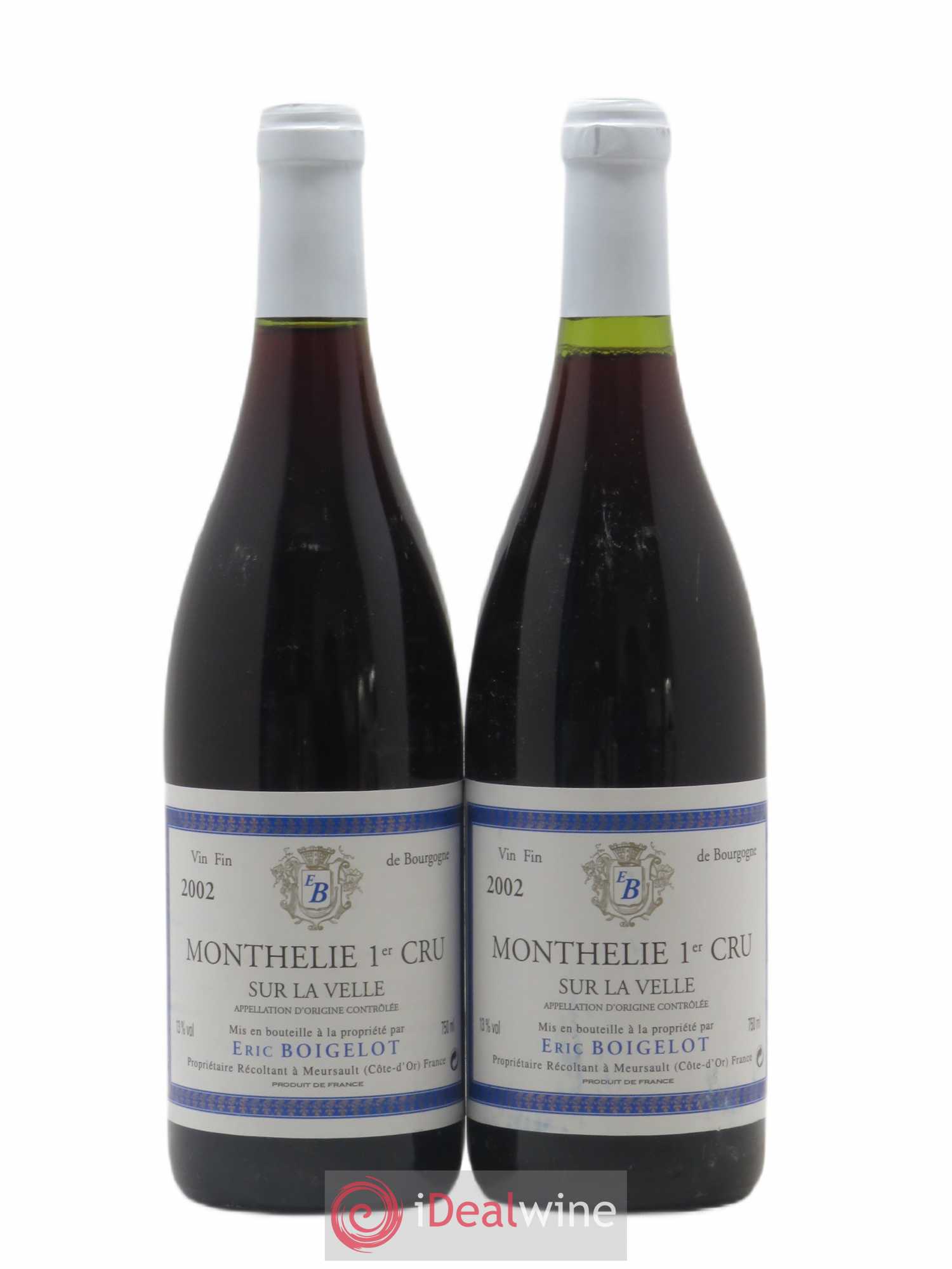 Monthélie 1er Cru Sur la Velle Boigelot 2002 - Posten von 2 Flaschen - 0