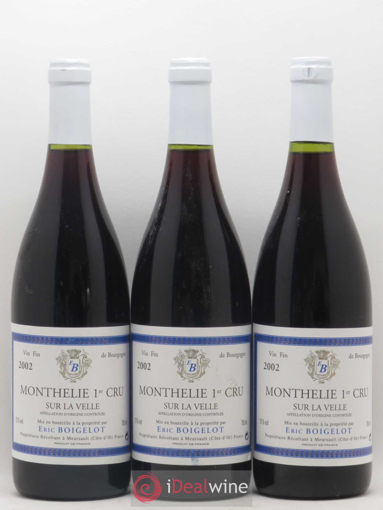 Monthélie 1er Cru Sur la Velle Boigelot 2002 - Posten von 6 Flaschen - 1