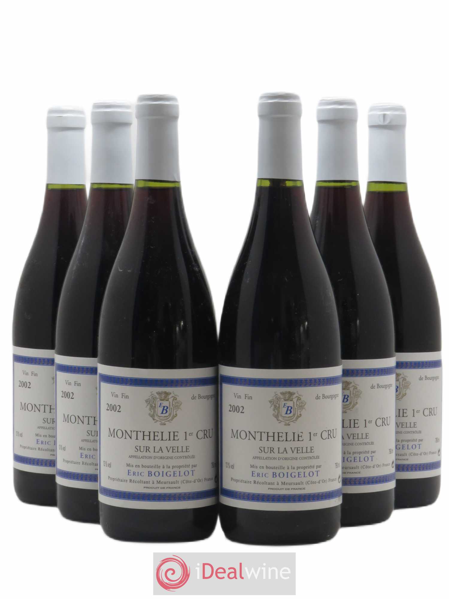 Monthélie 1er Cru Sur la Velle Boigelot 2002 - Posten von 6 Flaschen - 0