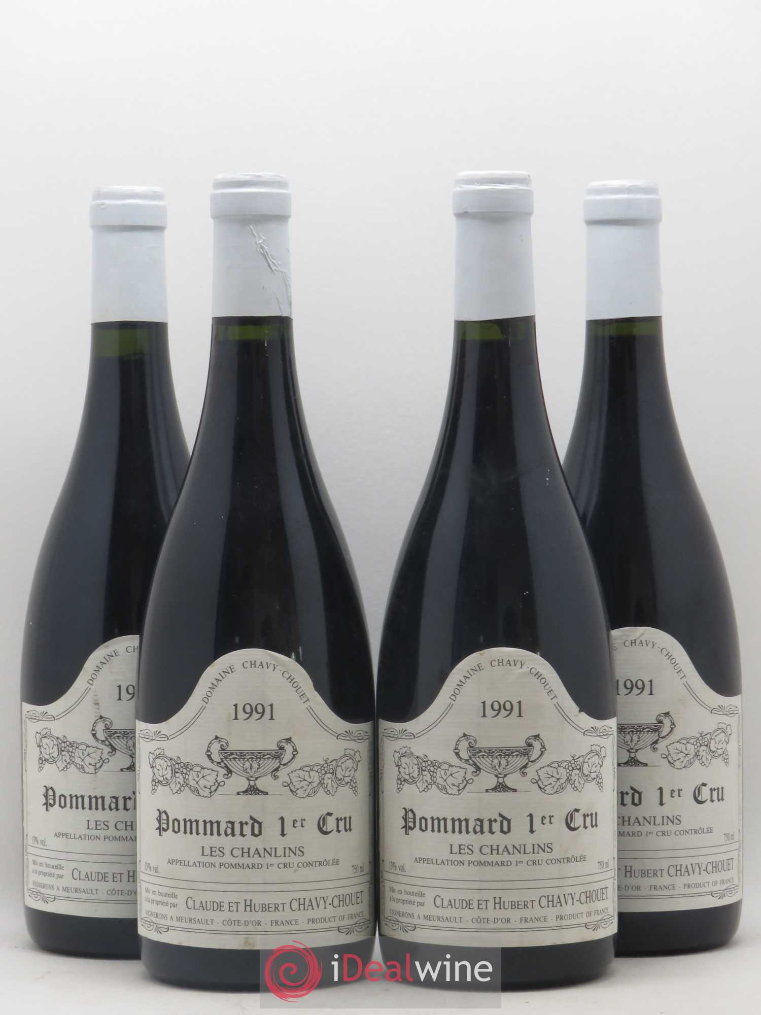 Pommard 1er Cru Les Chanlins Chavy-Chouet 1991 - Lot de 4 bouteilles - 0