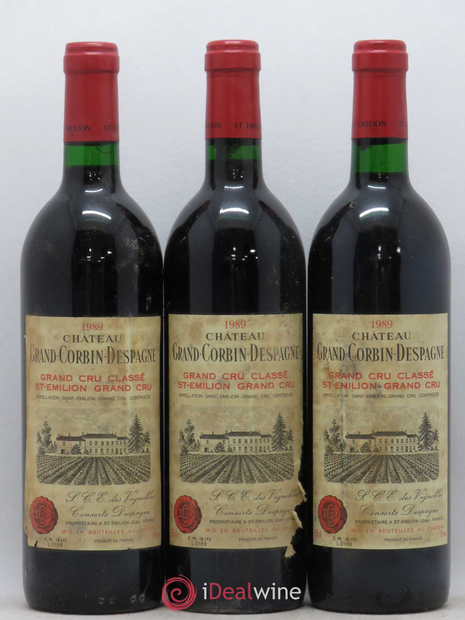 Château Grand Corbin Despagne Grand Cru Classé 1989 - Lot de 6 bouteilles - 2