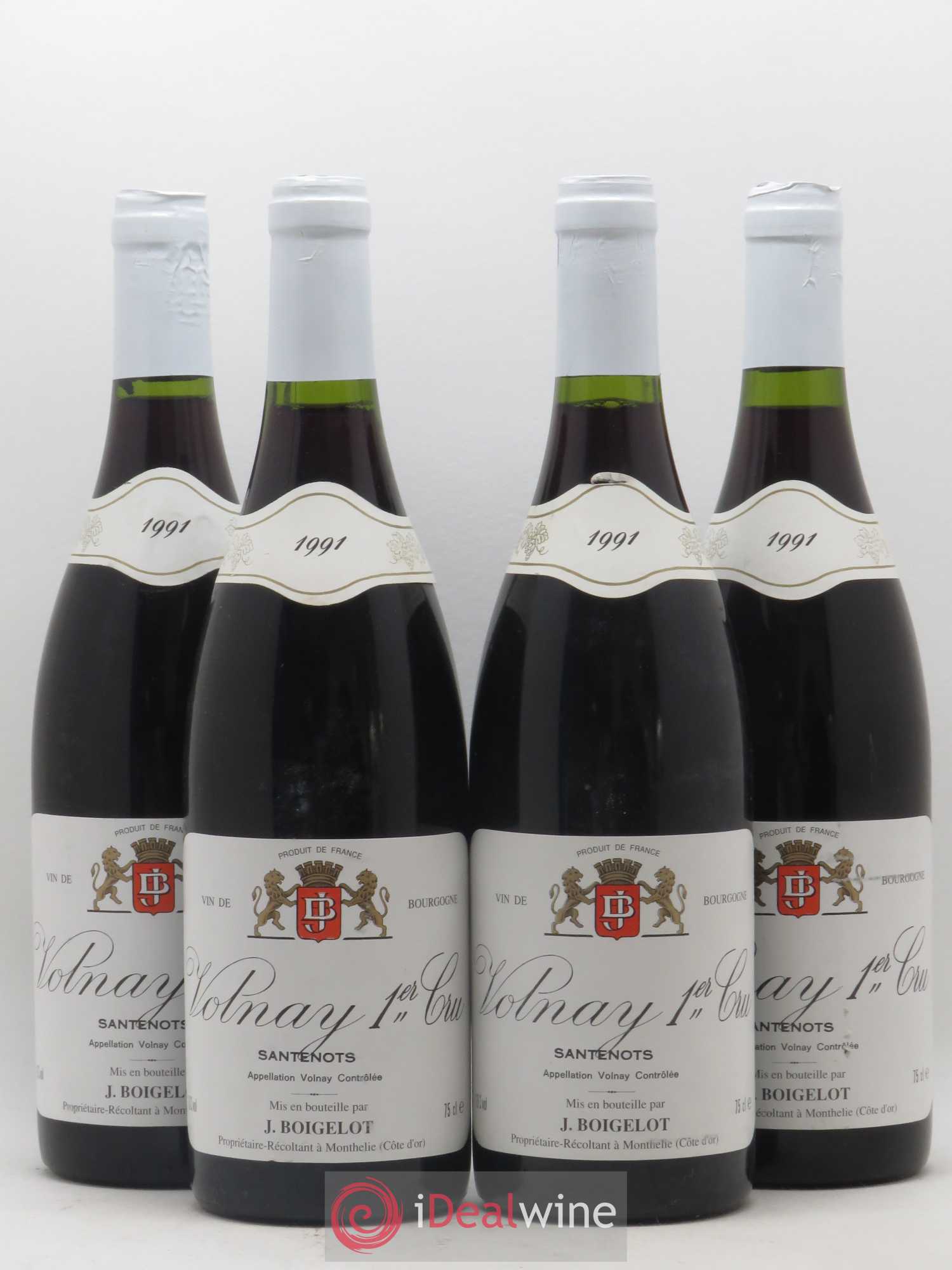 Volnay 1er Cru Les Santenots Boigelot 1991 - Posten von 4 Flaschen - 0