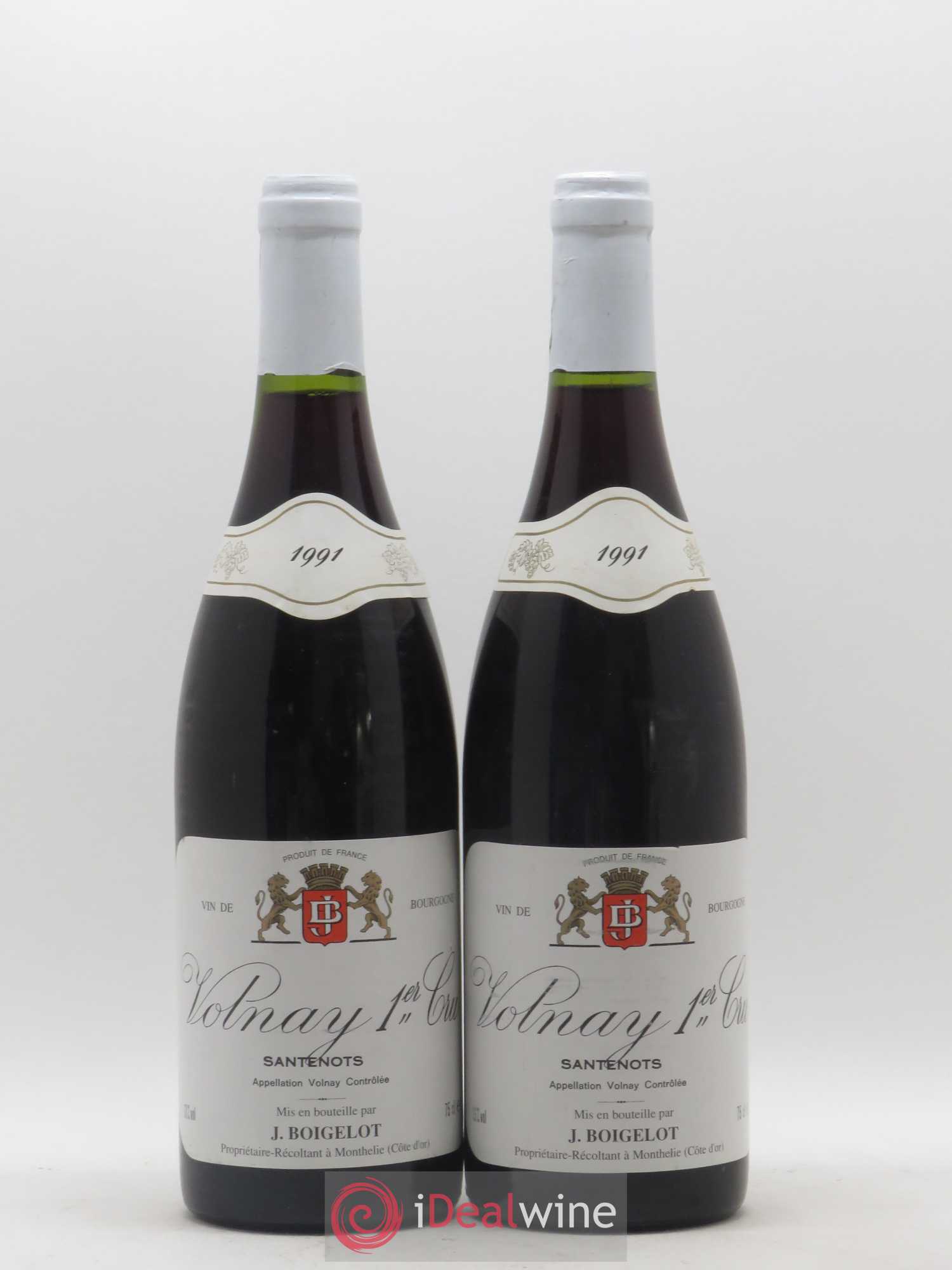 Volnay 1er Cru Les Santenots Boigelot 1991 - Posten von 2 Flaschen - 0