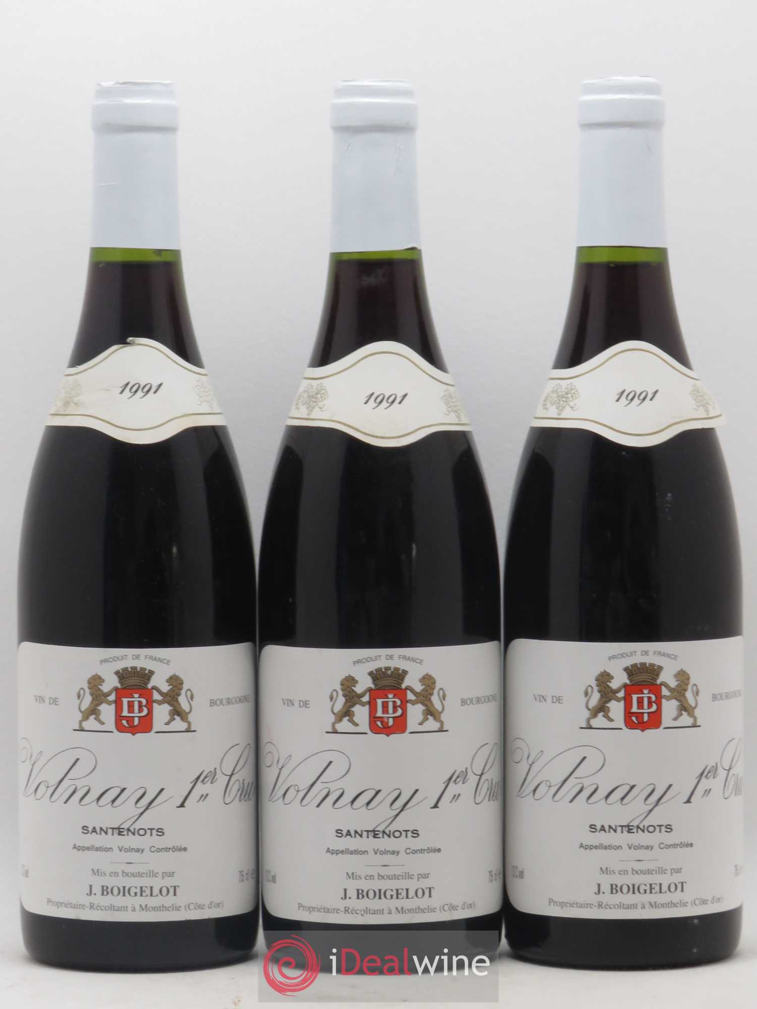 Volnay 1er Cru Les Santenots Boigelot 1991 - Posten von 6 Flaschen - 1