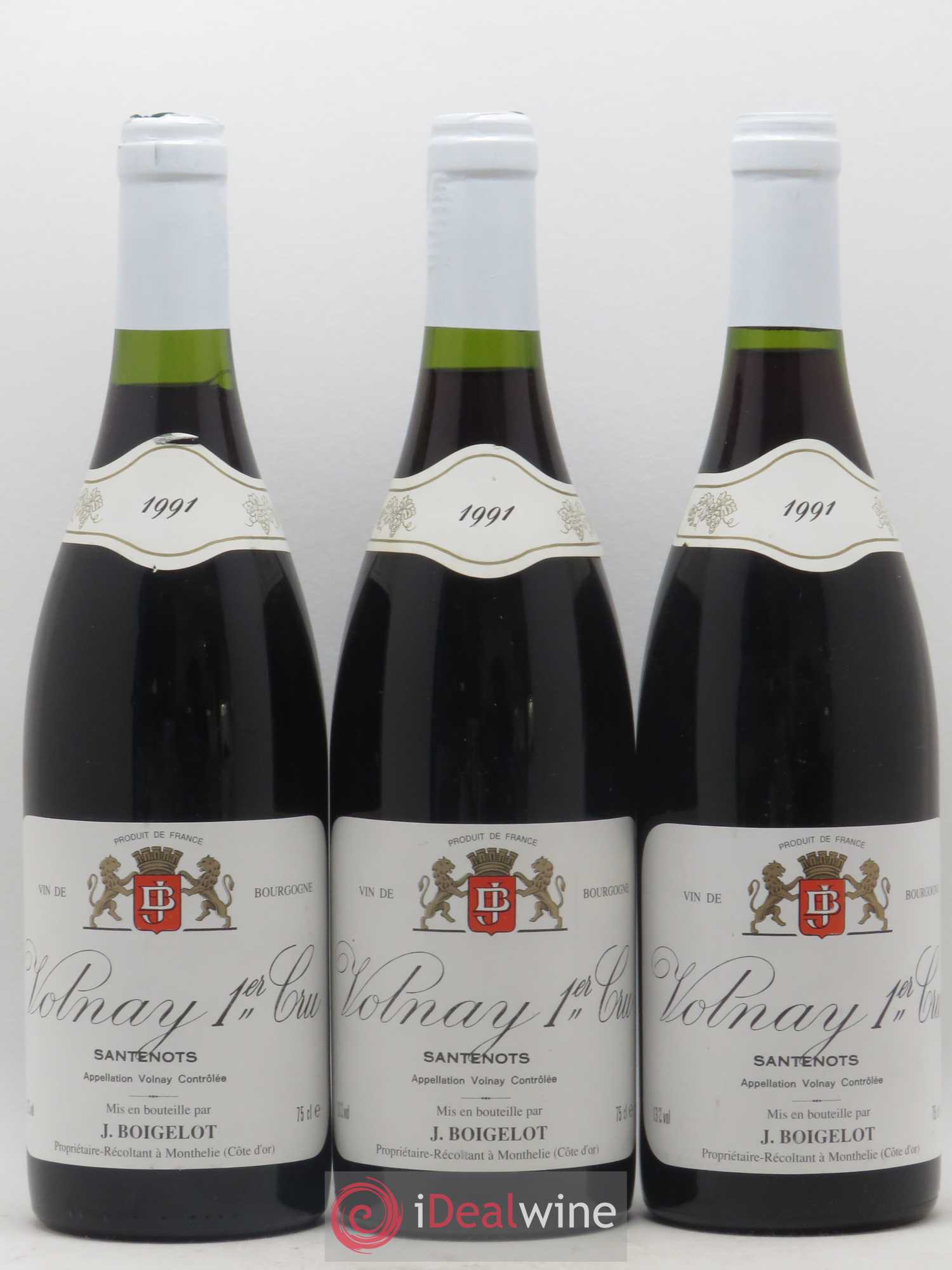 Volnay 1er Cru Les Santenots Boigelot 1991 - Posten von 6 Flaschen - 2