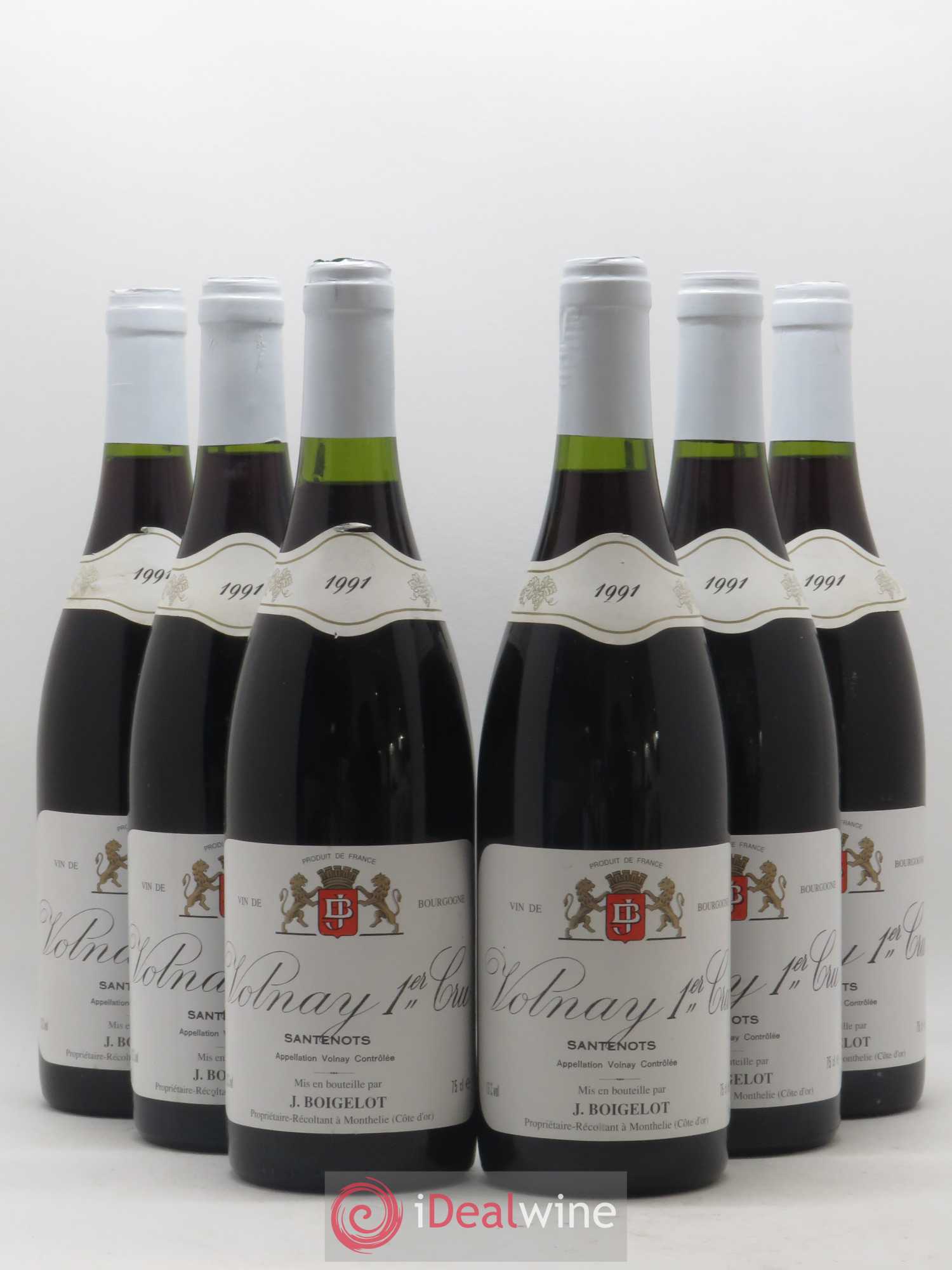 Volnay 1er Cru Les Santenots Boigelot 1991 - Posten von 6 Flaschen - 0