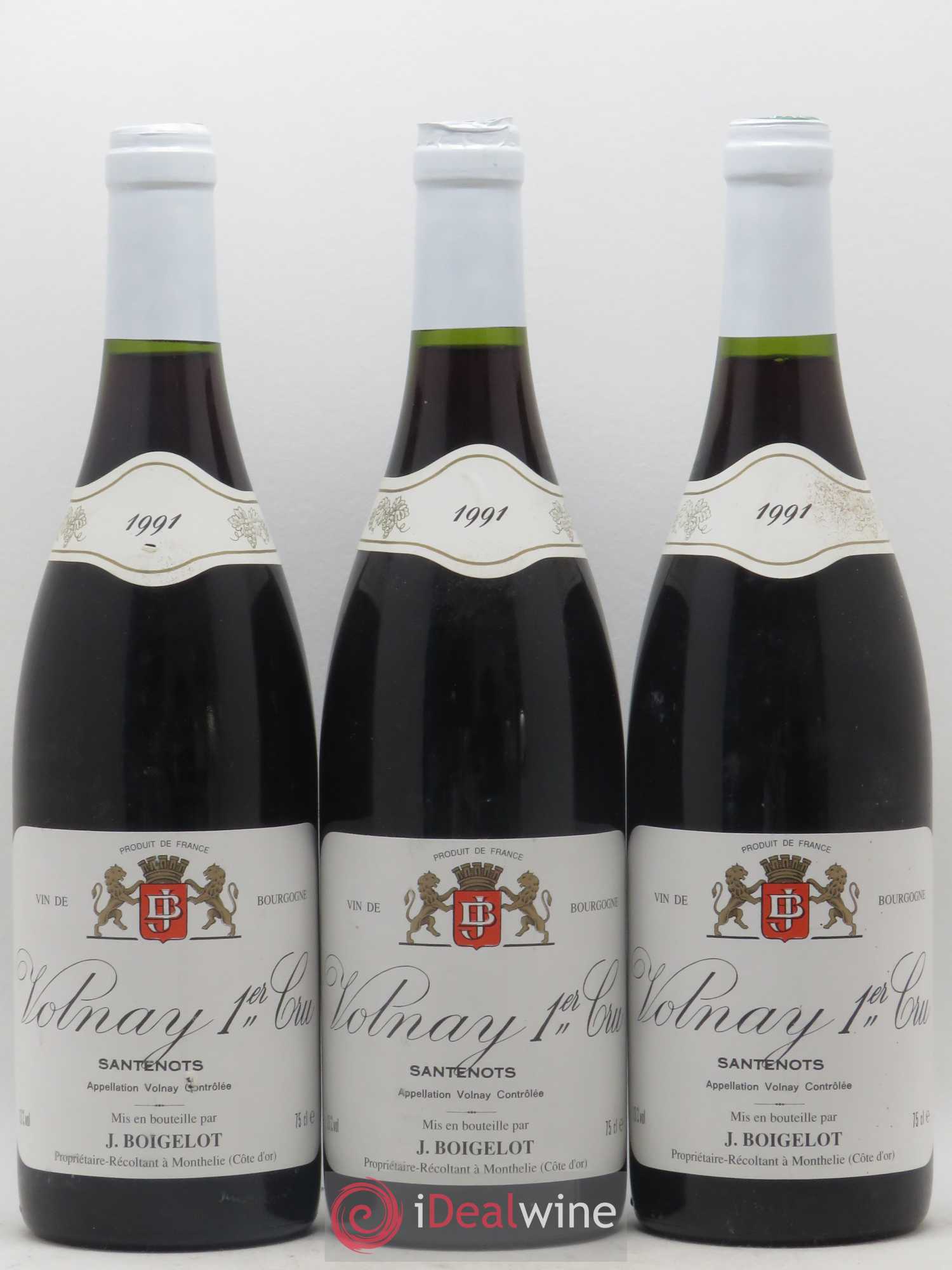 Volnay 1er Cru Les Santenots Boigelot 1991 - Posten von 3 Flaschen - 0
