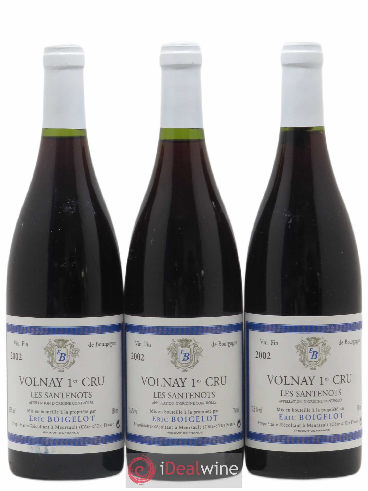 Volnay 1er Cru Les Santenots Boigelot 2002 - Posten von 3 Flaschen - 0