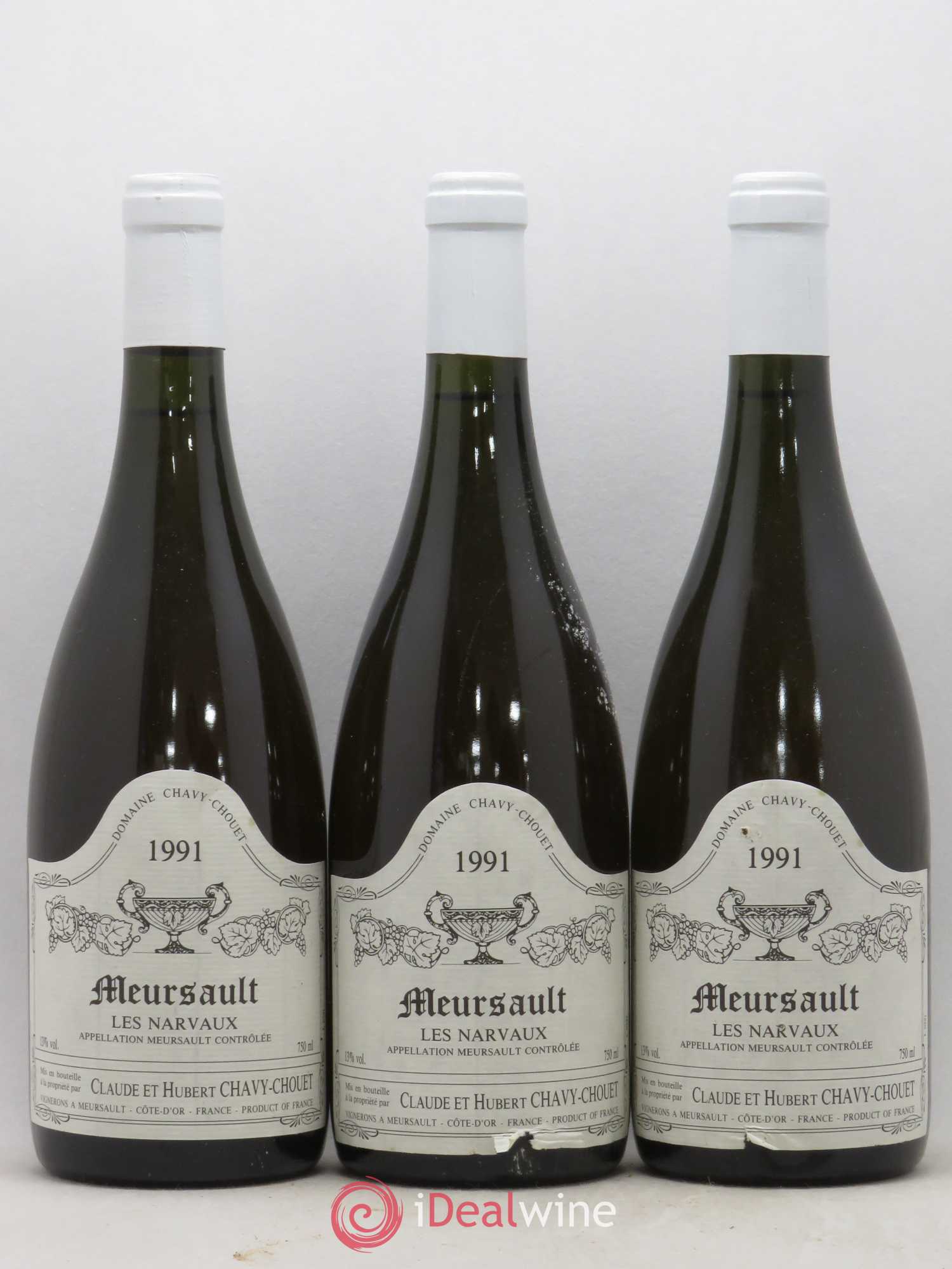 Meursault Les Narvaux Chavy-Chouet 1991 - Lot de 6 bouteilles - 1