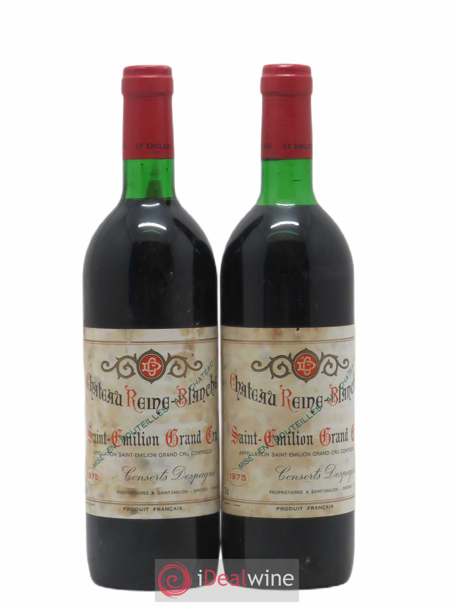 Saint-Émilion Grand Cru Château Reine Blanche Consorts d'Espagne 1975 - Posten von 2 Flaschen - 0