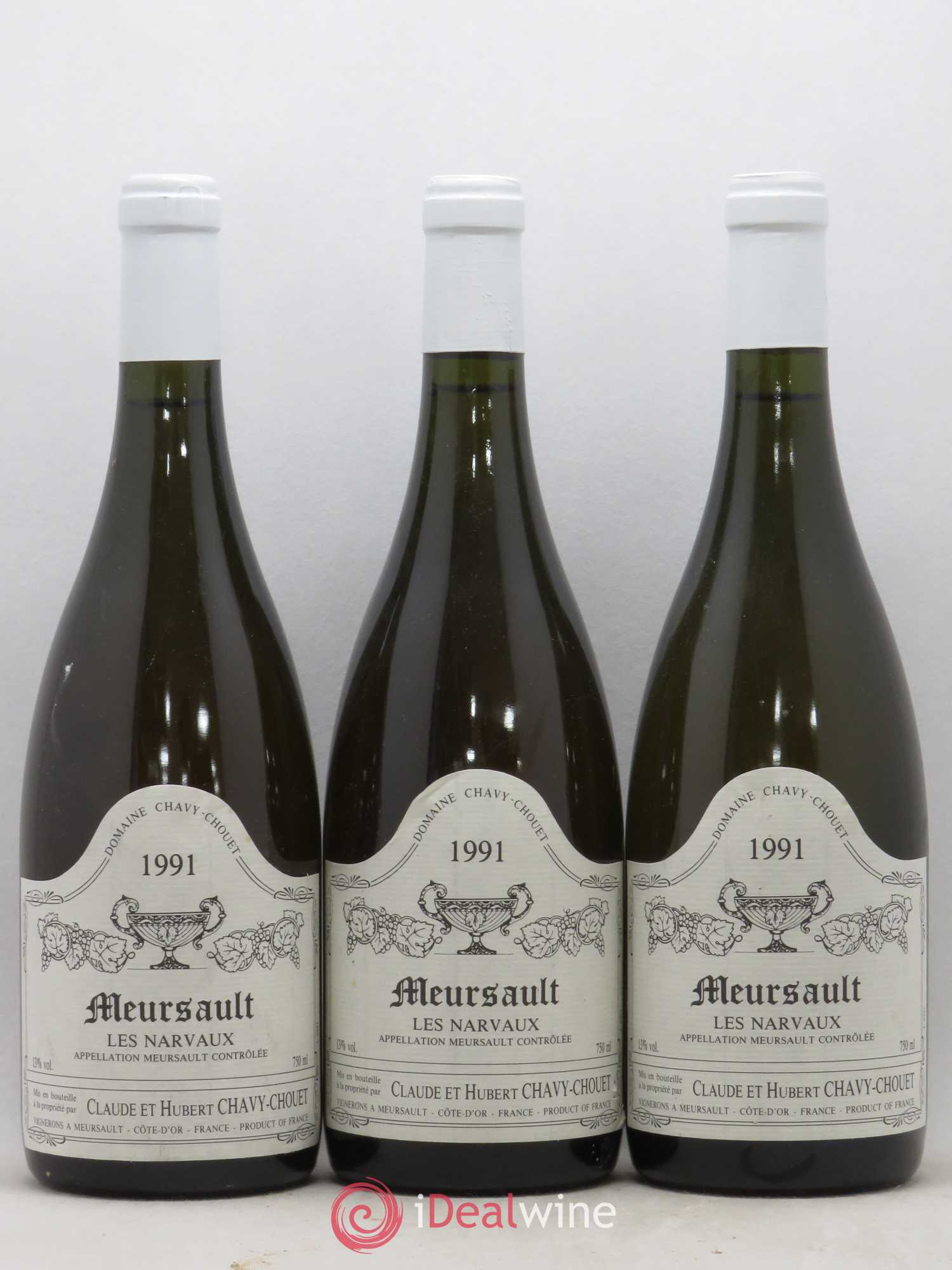 Meursault Les Narvaux Chavy-Chouet 1991 - Lot de 6 bouteilles - 1