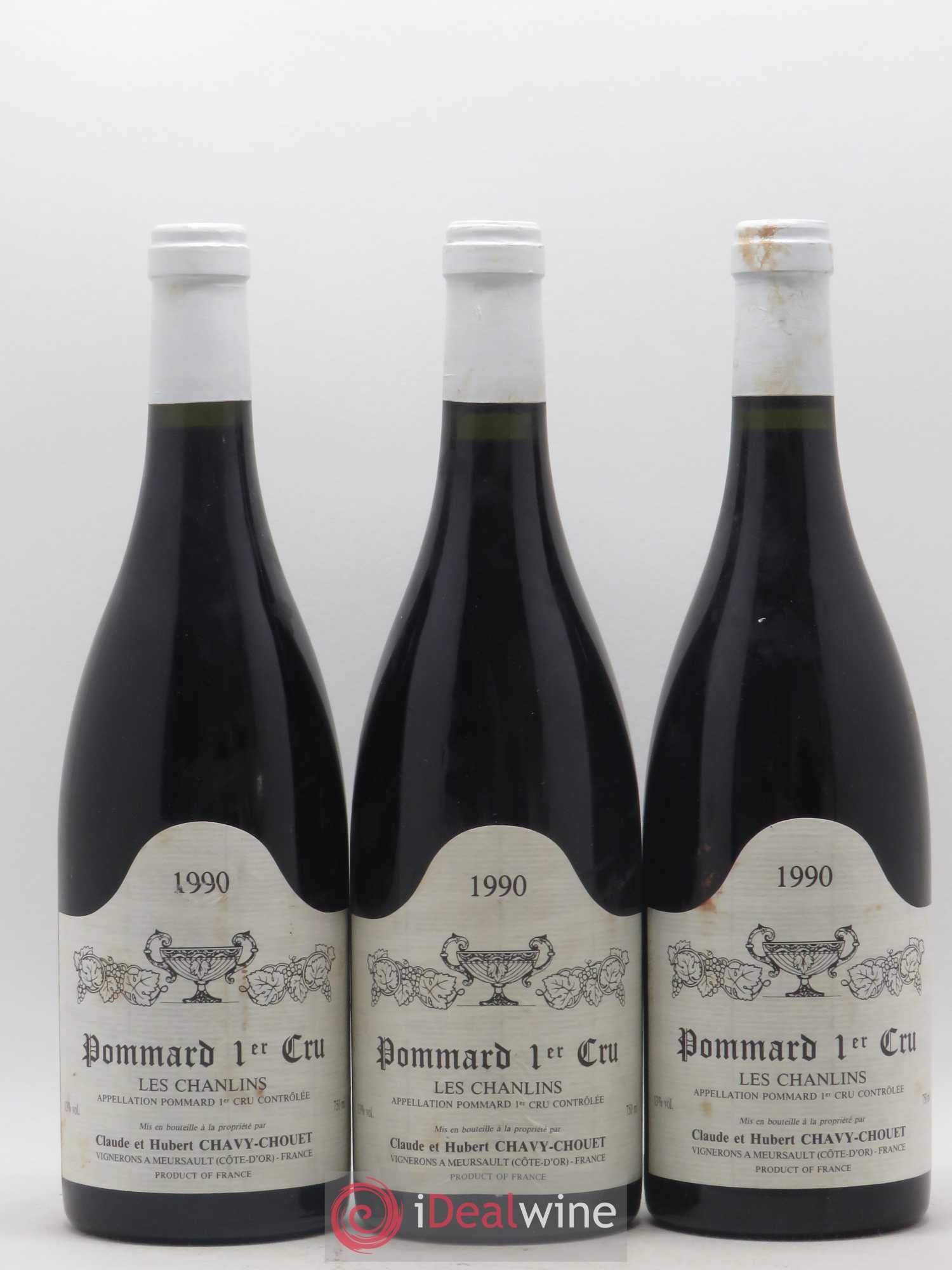 Pommard 1er Cru Les Chanlins Chavy-Chouet 1990 - Lot de 3 bouteilles - 0