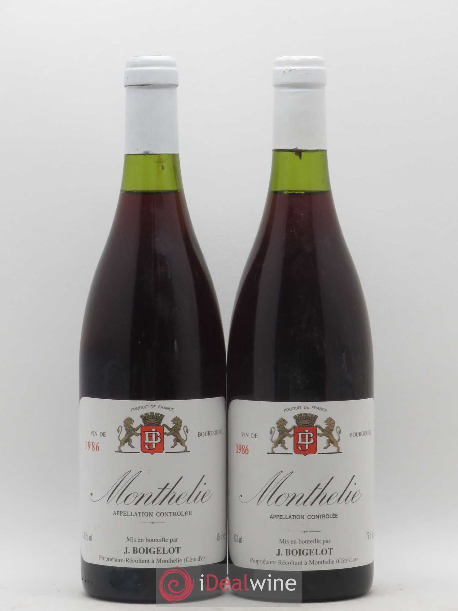 Monthélie Boigelot 1986 - Lot de 2 bouteilles - 0