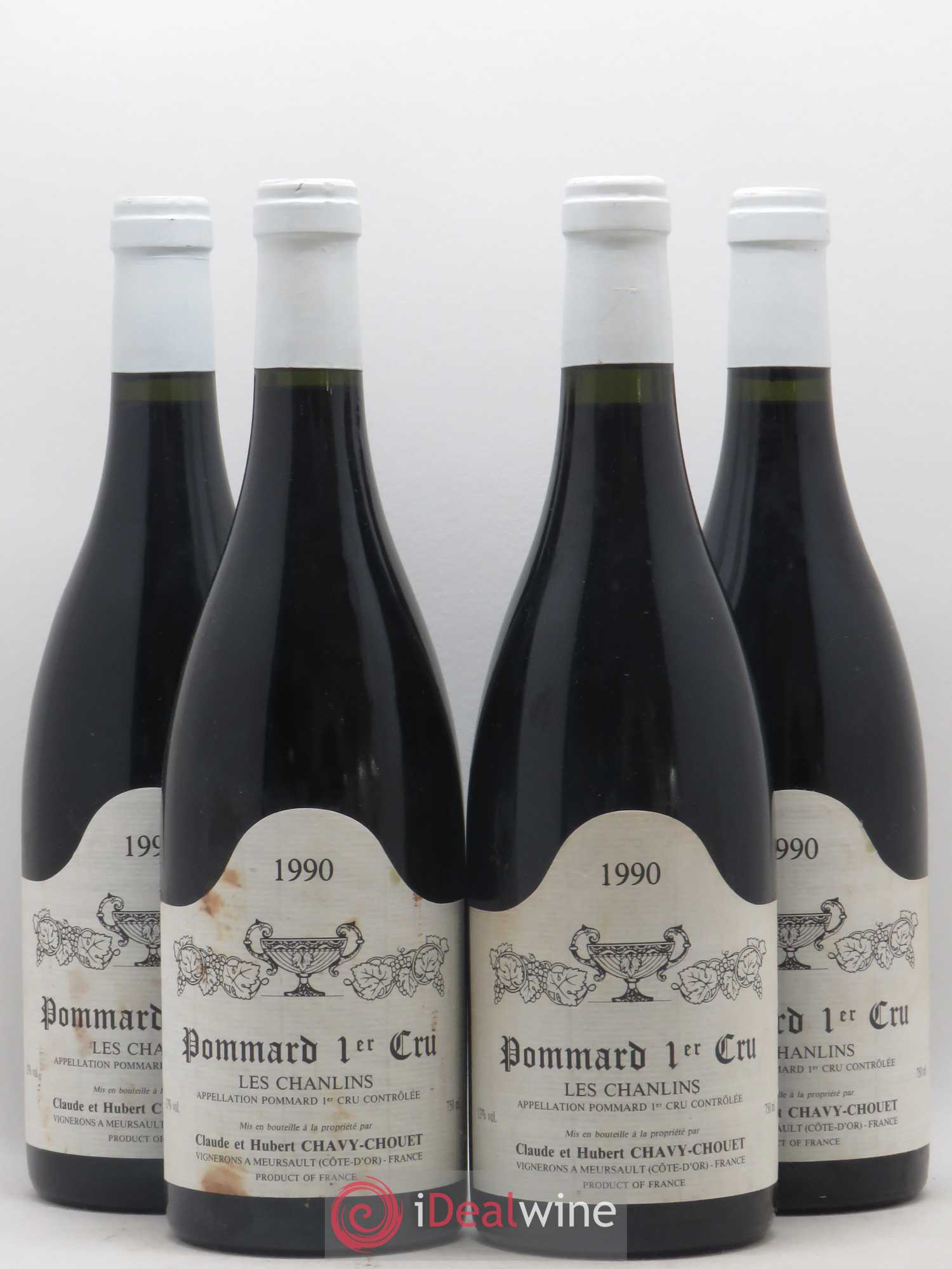 Pommard 1er Cru Les Chanlins Chavy-Chouet 1990 - Lot de 4 bouteilles - 0
