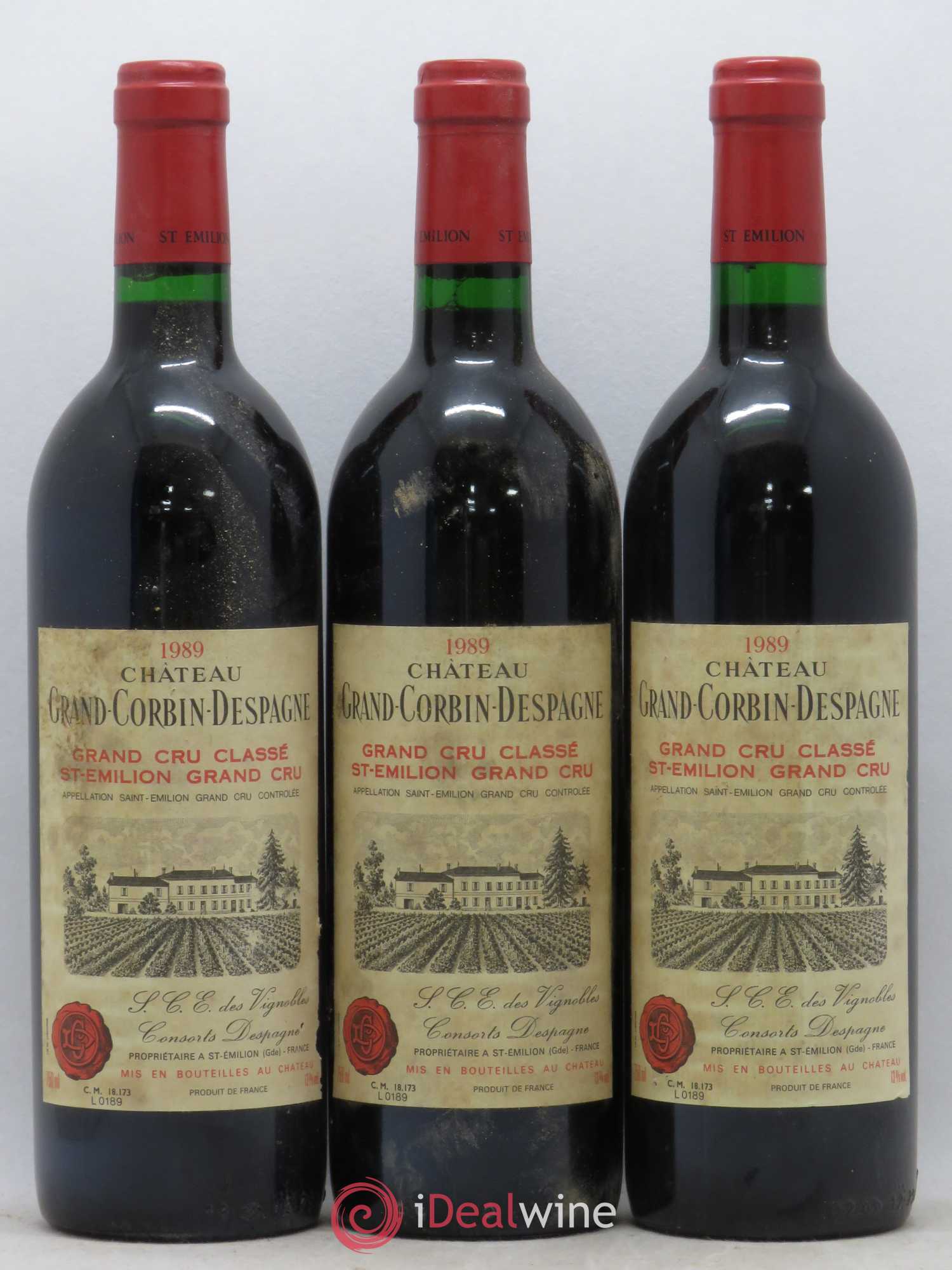 Château Grand Corbin Despagne Grand Cru Classé 1989 - Lot de 6 bouteilles - 2
