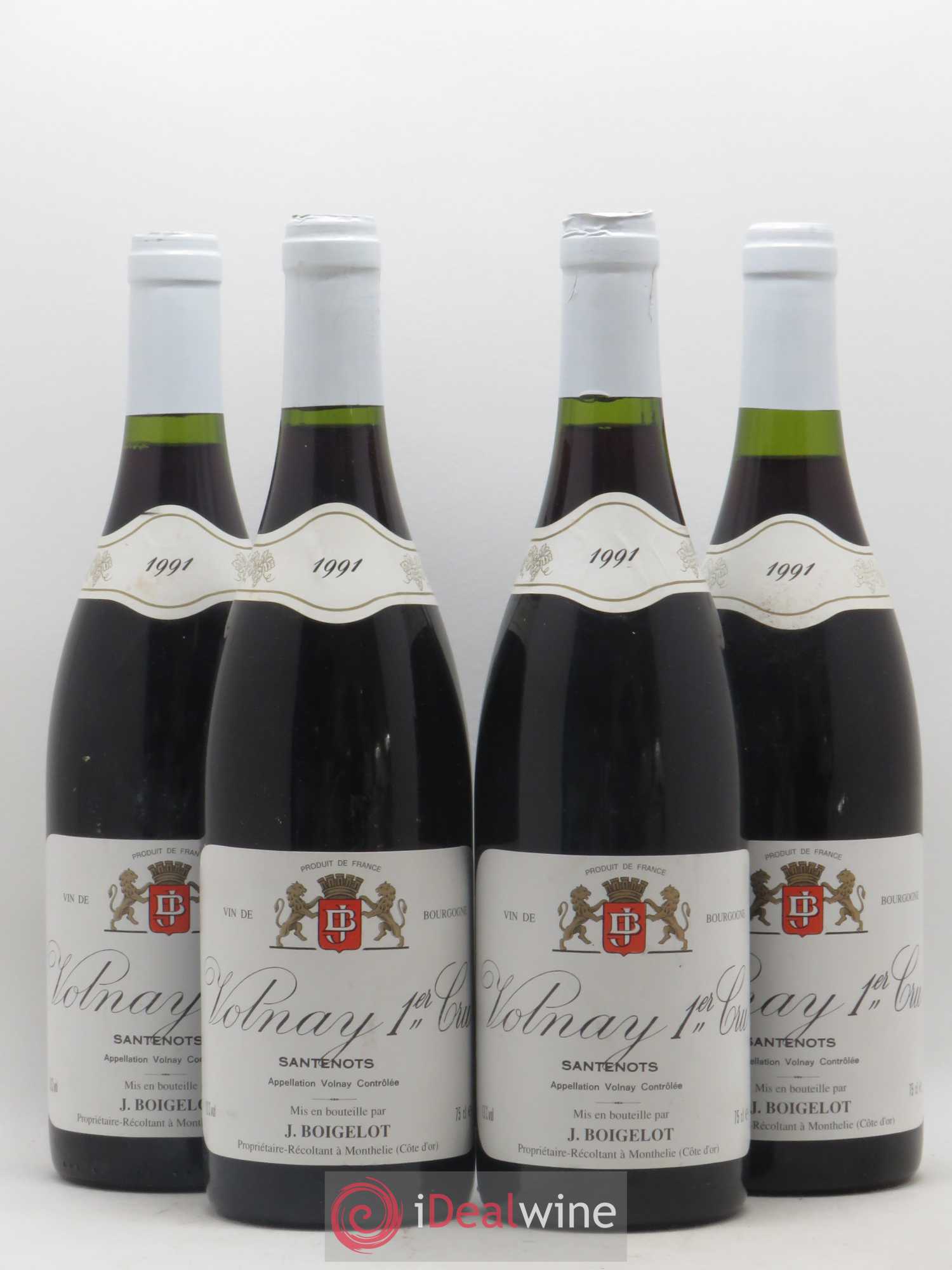 Volnay 1er Cru Santenots Boigelot 1991 - Lot de 4 bouteilles - 0