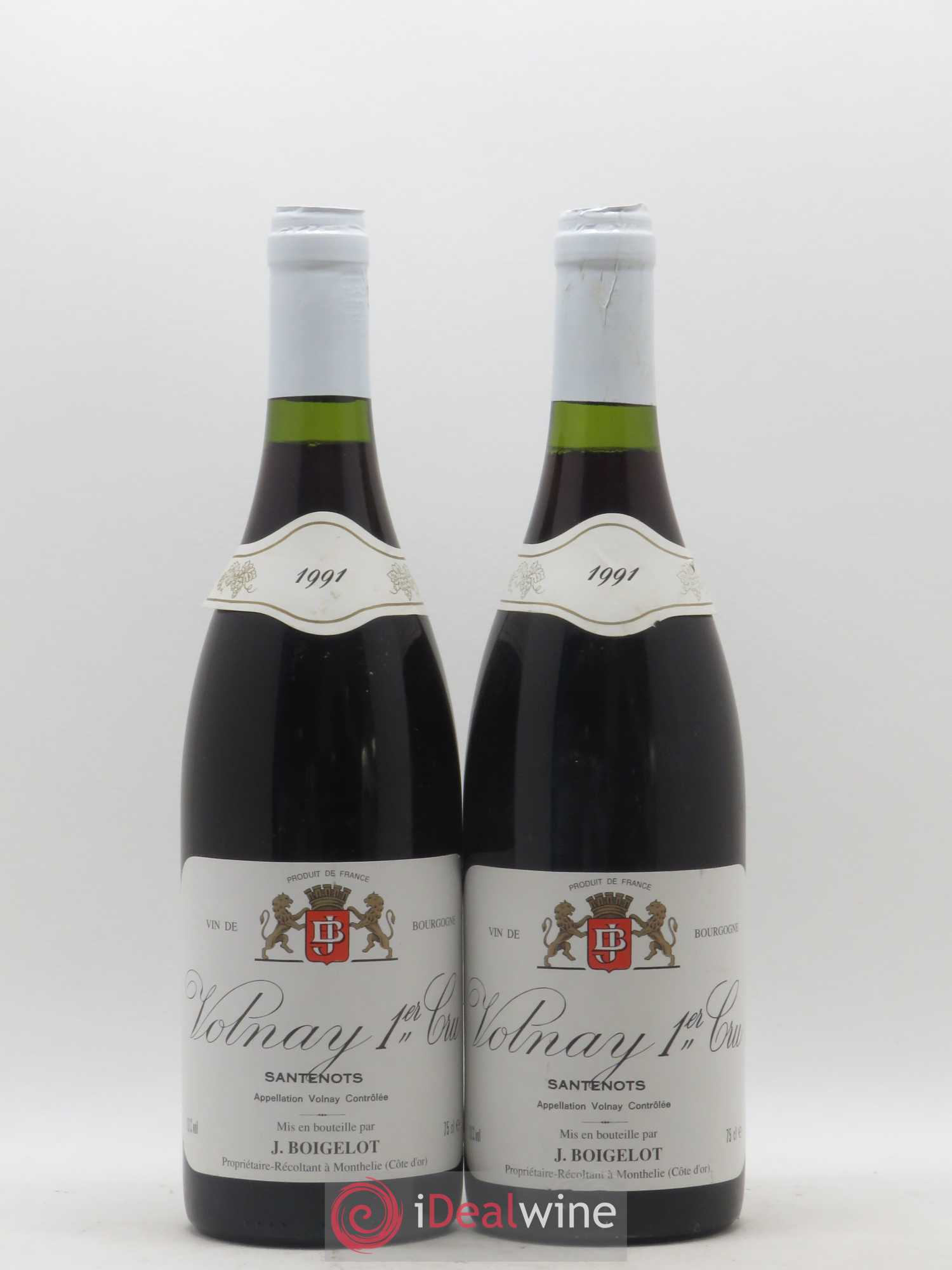Volnay 1er Cru Santenots Boigelot 1991 - Lot de 2 bouteilles - 0