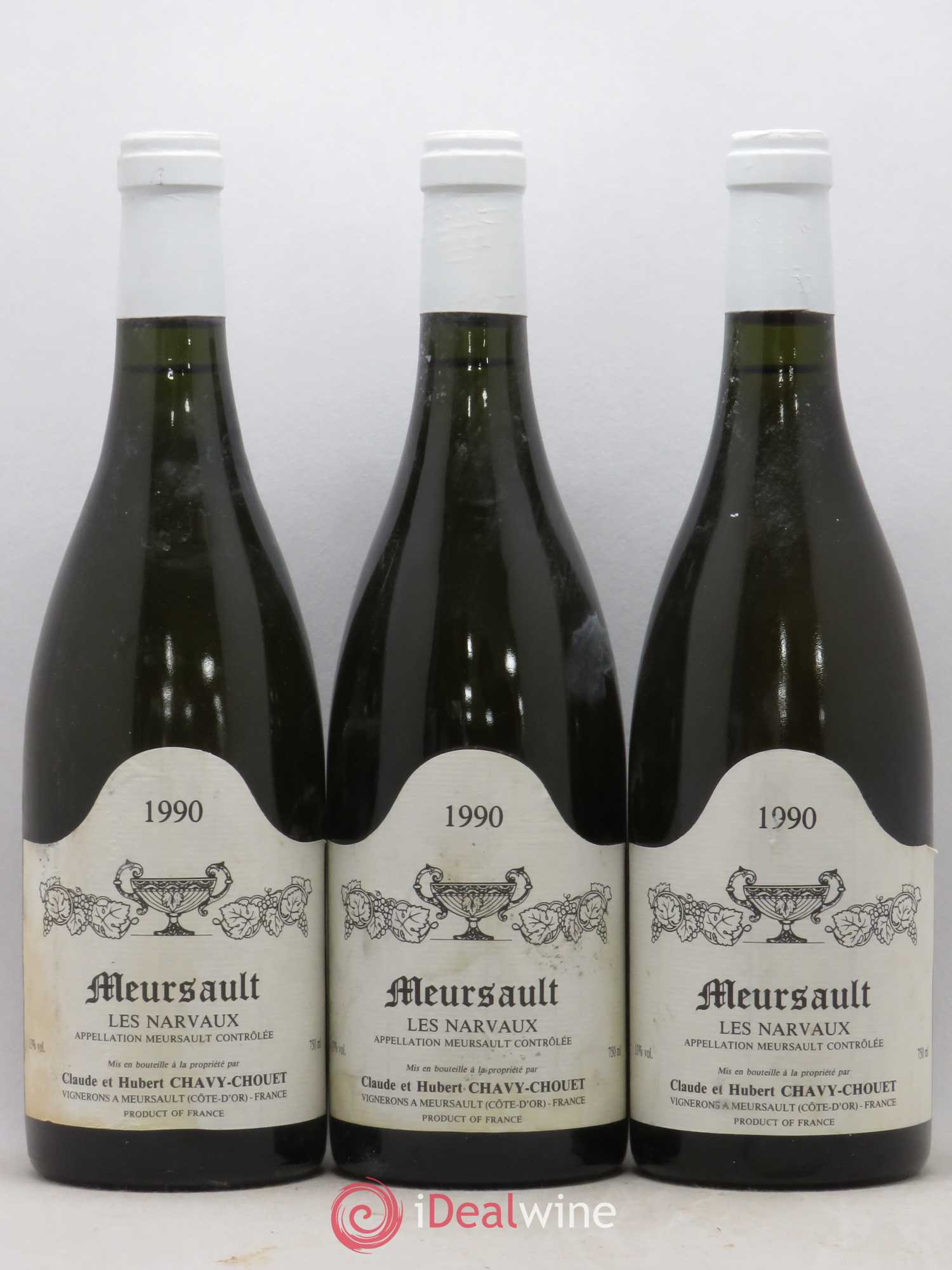 Meursault Les Narvaux Chavy-Chouet 1990 - Lot de 6 bouteilles - 1