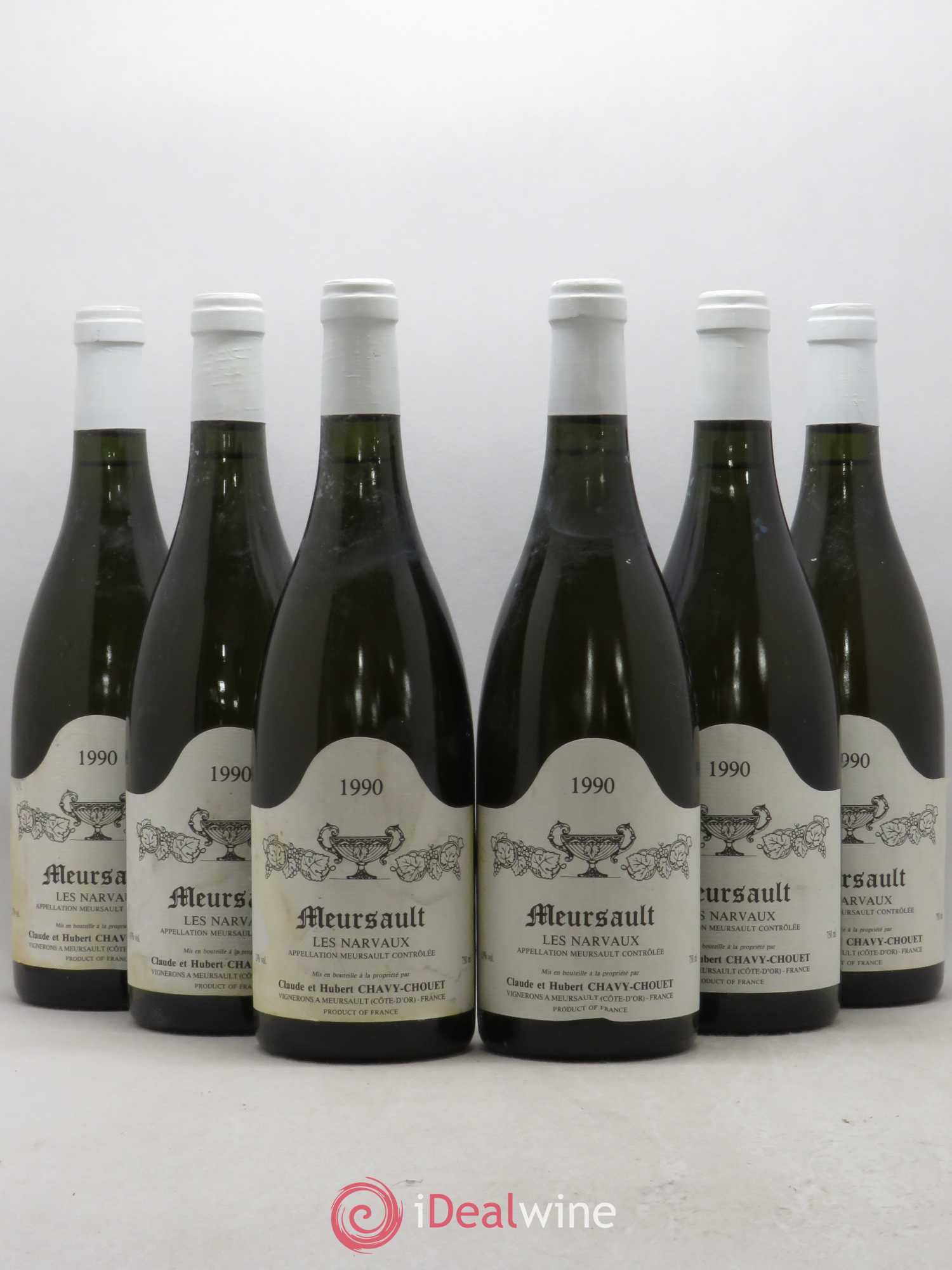 Meursault Les Narvaux Chavy-Chouet 1990 - Lot de 6 bouteilles - 0