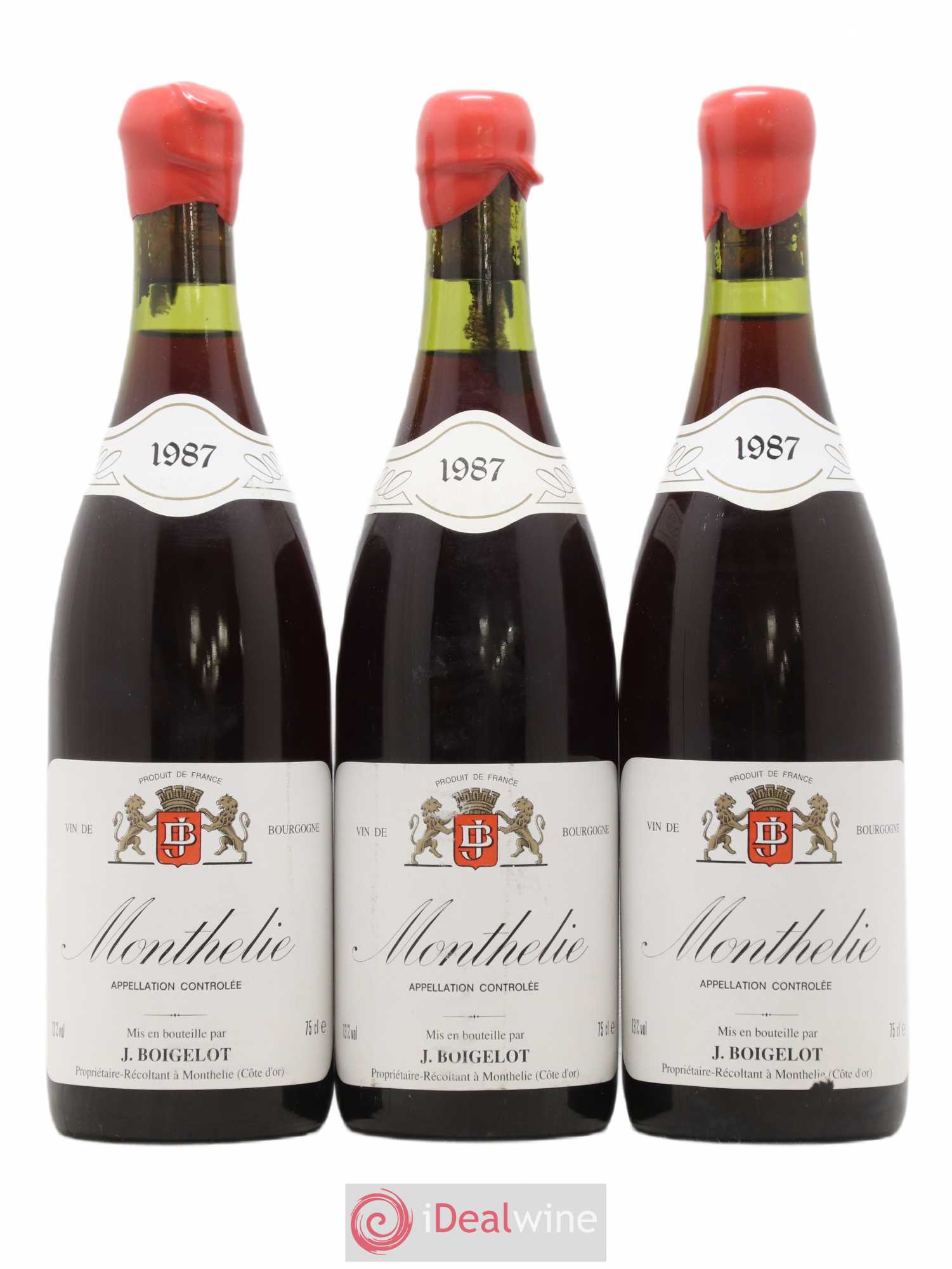Monthélie Boigelot 1987 - Lot de 3 bouteilles - 0