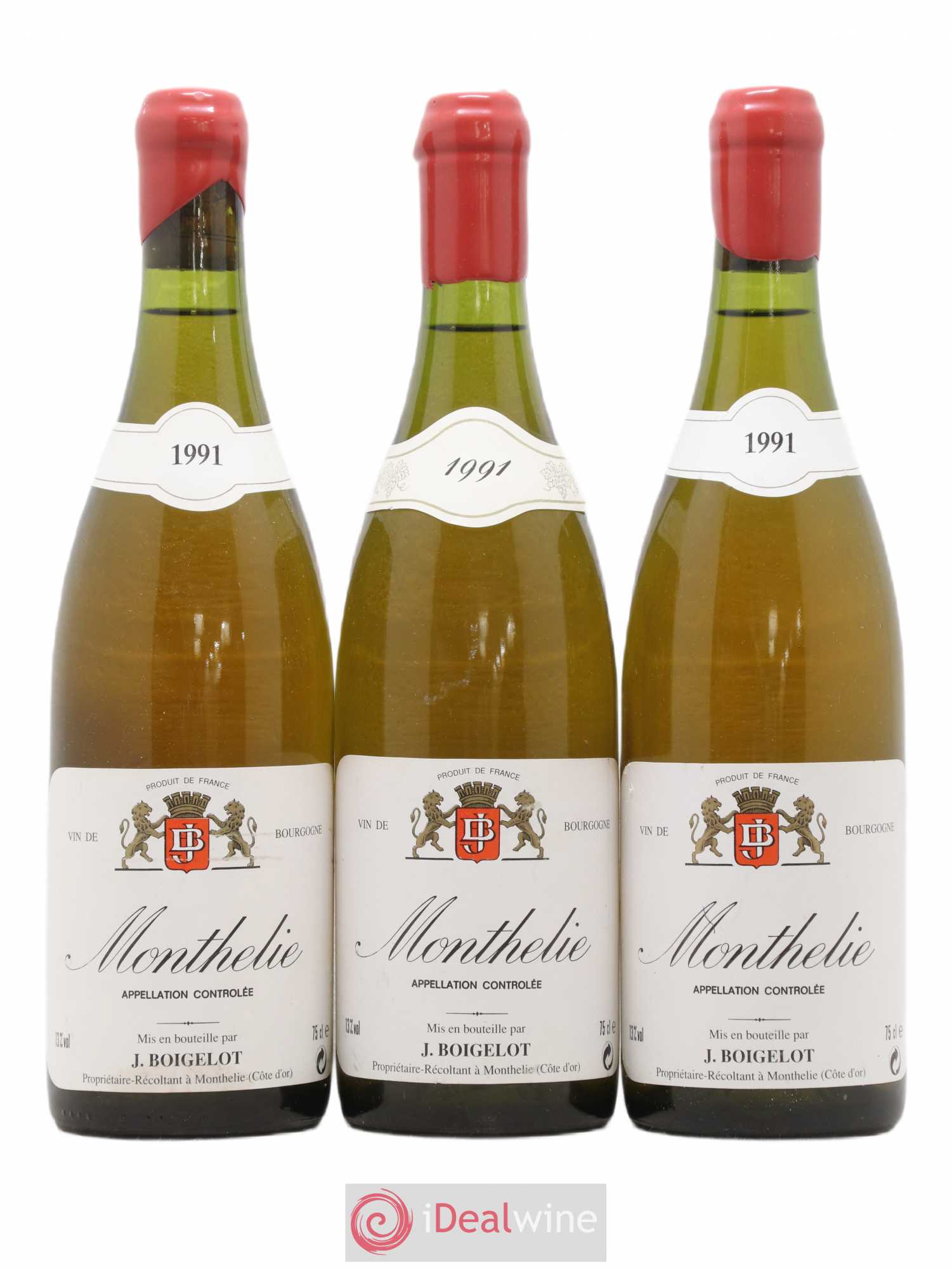 Monthélie Boigelot 1991 - Lot de 3 bouteilles - 0