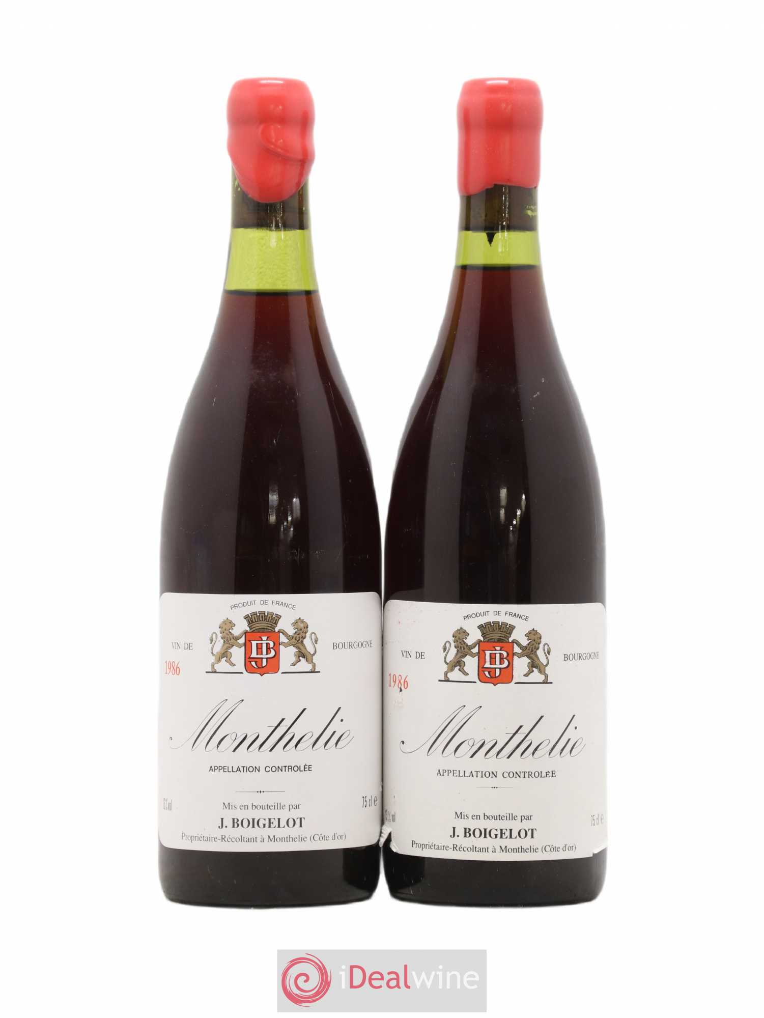 Monthélie Boigelot 1986 - Lot de 2 bouteilles - 0