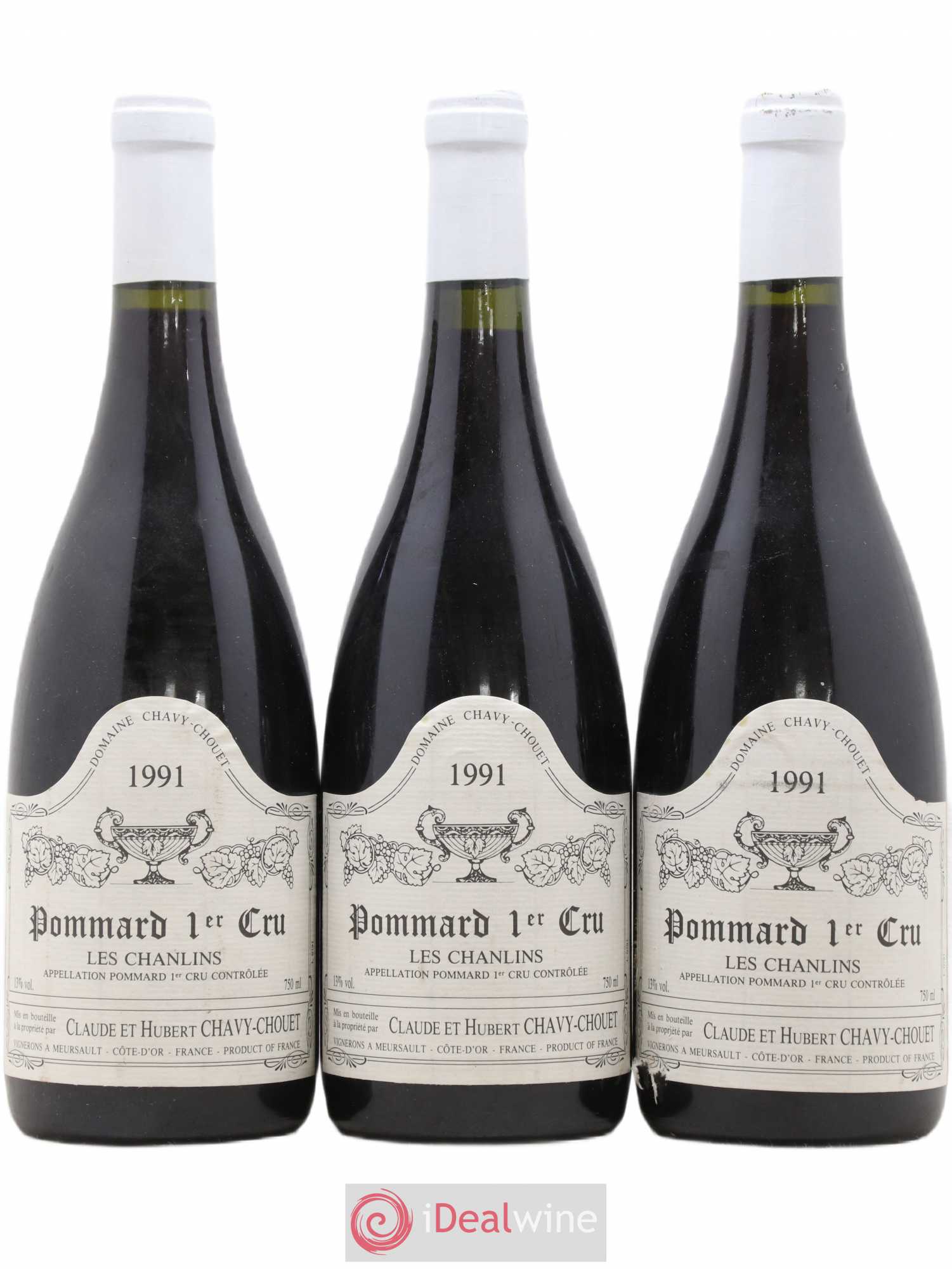 Pommard 1er Cru Les Chanlins Chavy-Chouet 1991 - Lot de 3 bouteilles - 0