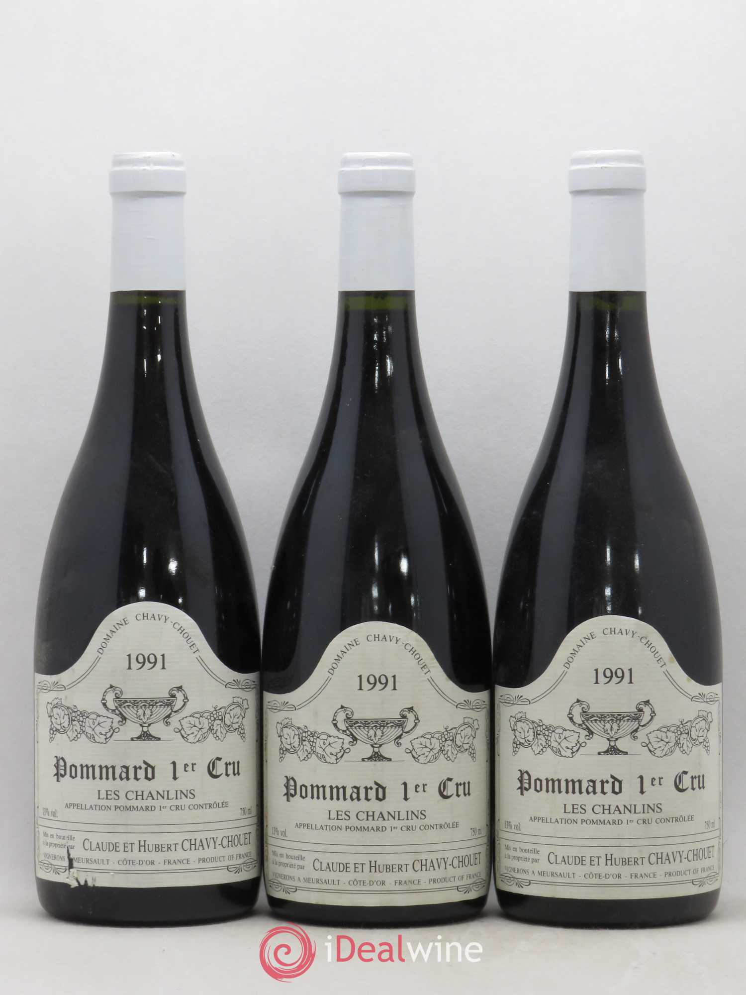 Pommard 1er Cru Les Chanlins Chavy-Chouet 1991 - Lot de 3 bouteilles - 0