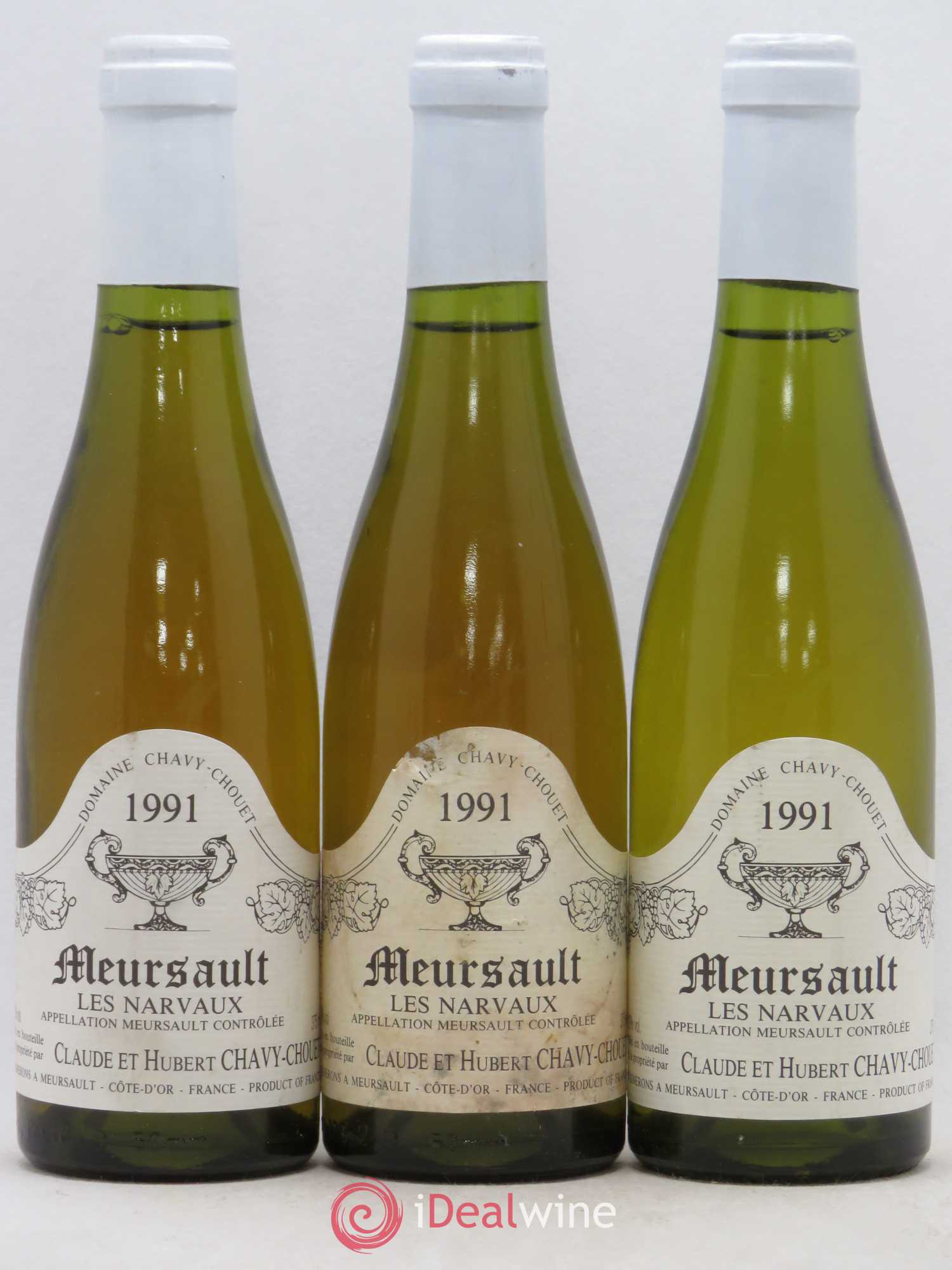 Meursault Les Narvaux Chavy-Chouet 1991 - Lot de 3 demi bouteilles - 0