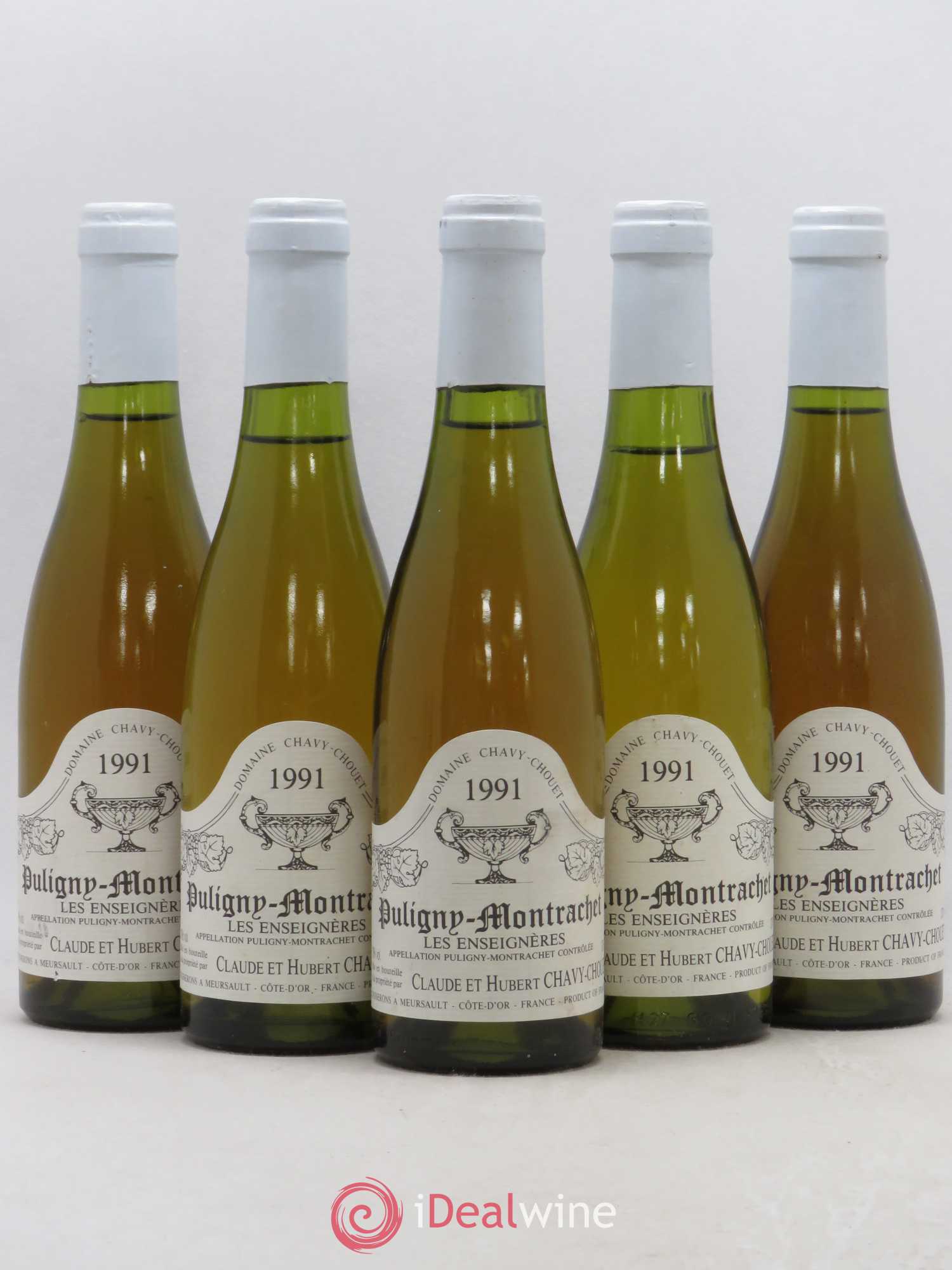 Puligny-Montrachet Les Enseignères Chavy-Chouet 1991 - Lot de 5 demi bouteilles - 0