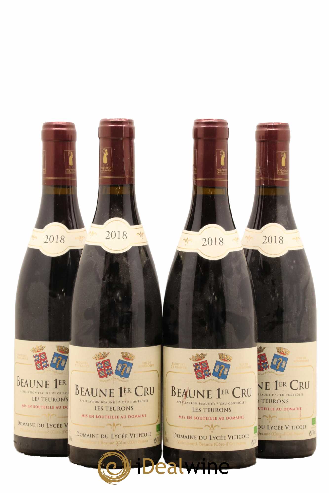 Beaune 1er Cru Les Teurons Domaine Du Lycée Viticole 2018 - Lot of 4 bottles - 0