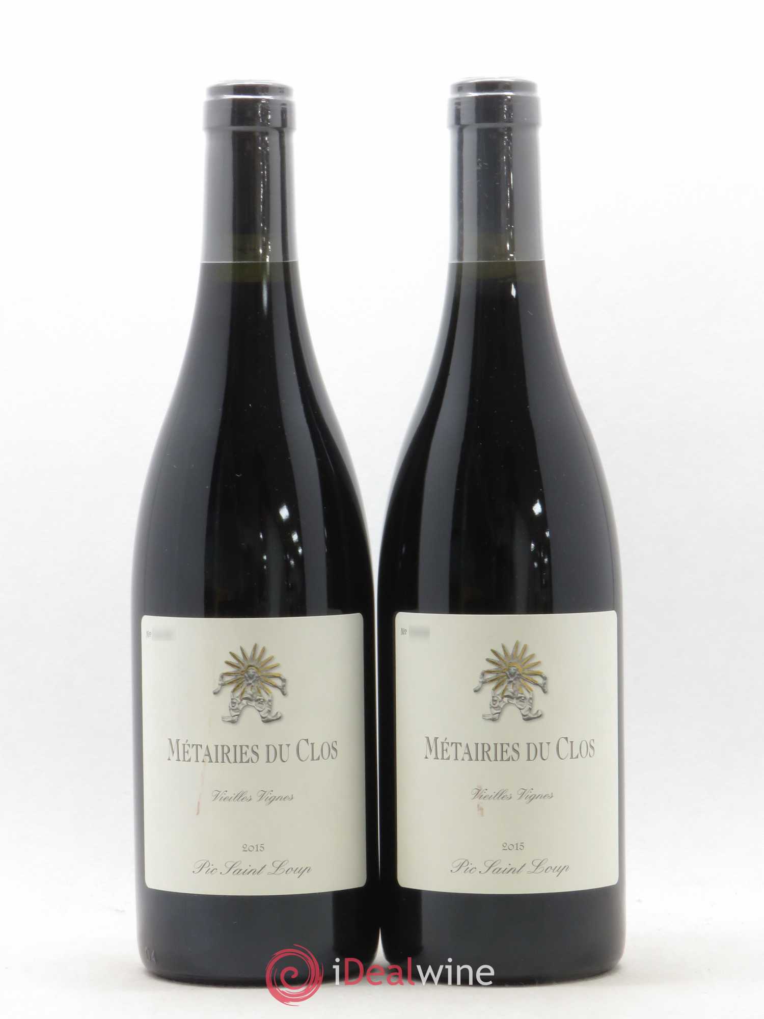 Pic Saint-Loup Les Métairies du Clos Vieilles Vignes Christophe Peyrus et Françoise Julien 2015 - Lot de 2 bouteilles - 0