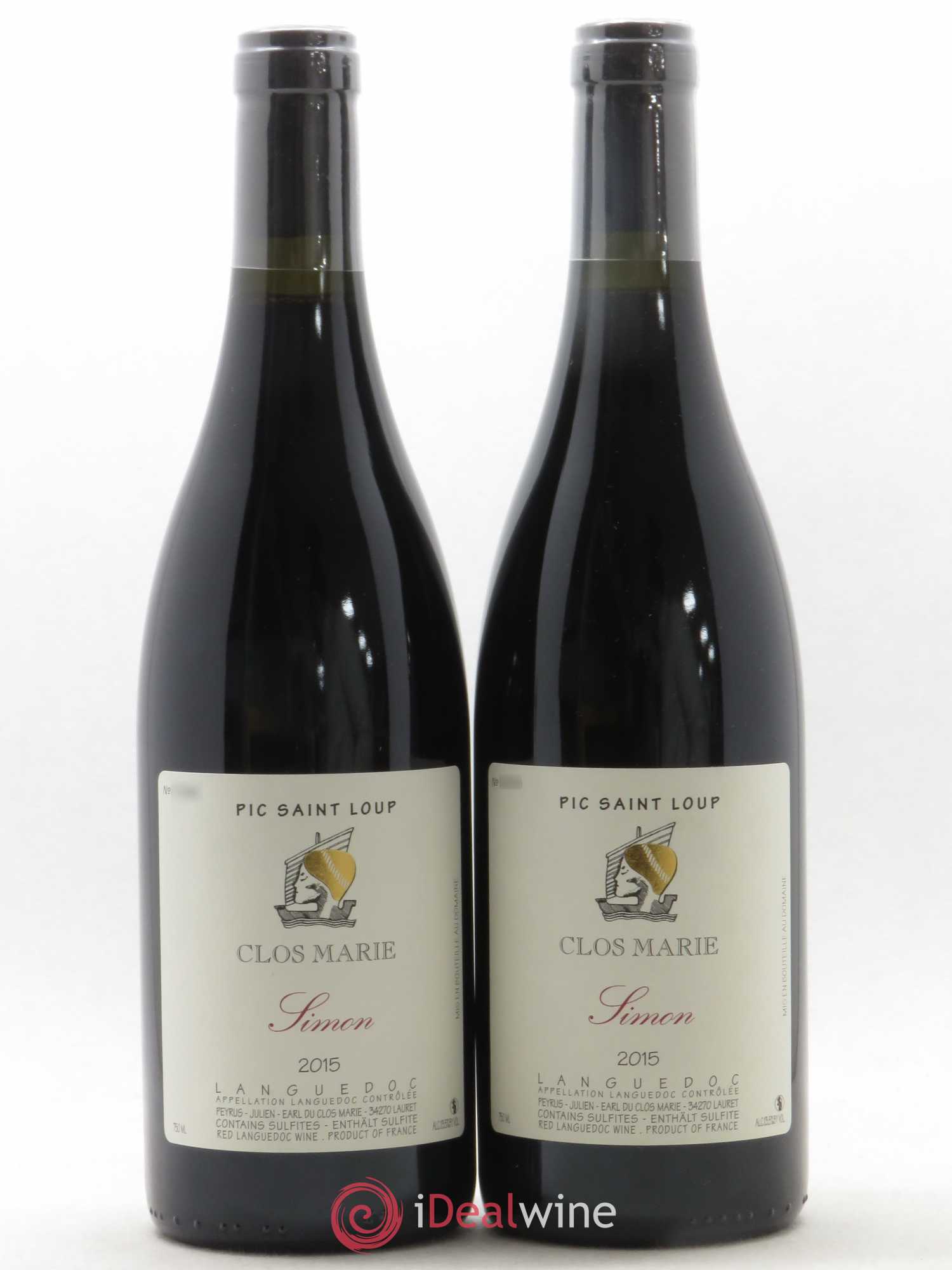Pic Saint-Loup Clos Marie Cuvée Simon Christophe Peyrus et Françoise Julien 2015 - Lot de 2 bouteilles - 0