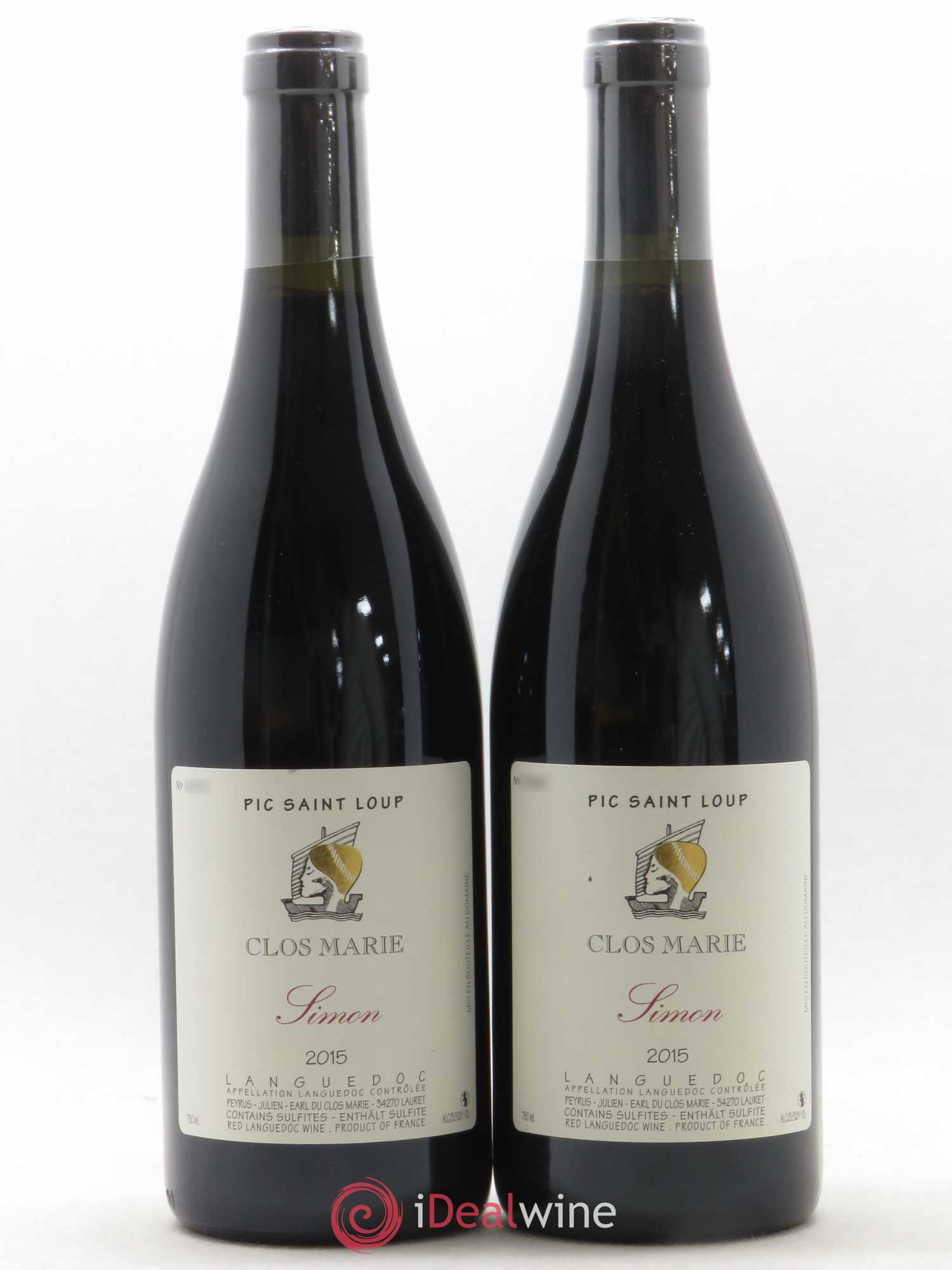 Pic Saint-Loup Clos Marie Cuvée Simon Christophe Peyrus et Françoise Julien 2015 - Lot de 2 bouteilles - 0