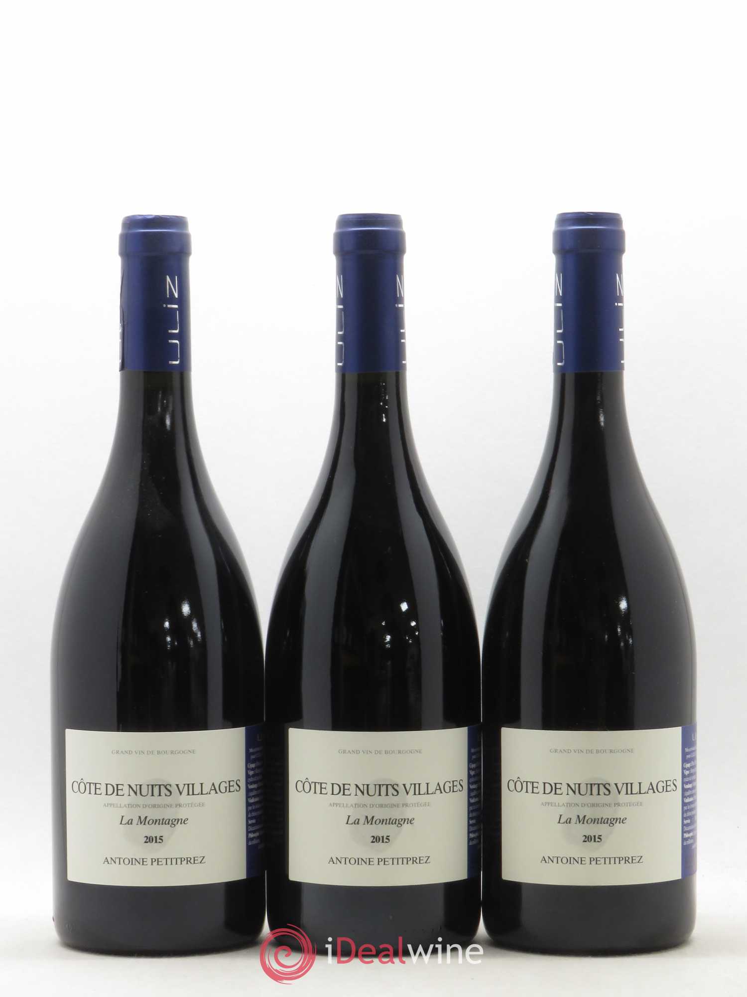 Côte de Nuits-Villages La Montagne Antoine Petitprez Maison Uliz 2015 - Posten von 3 Flaschen - 0