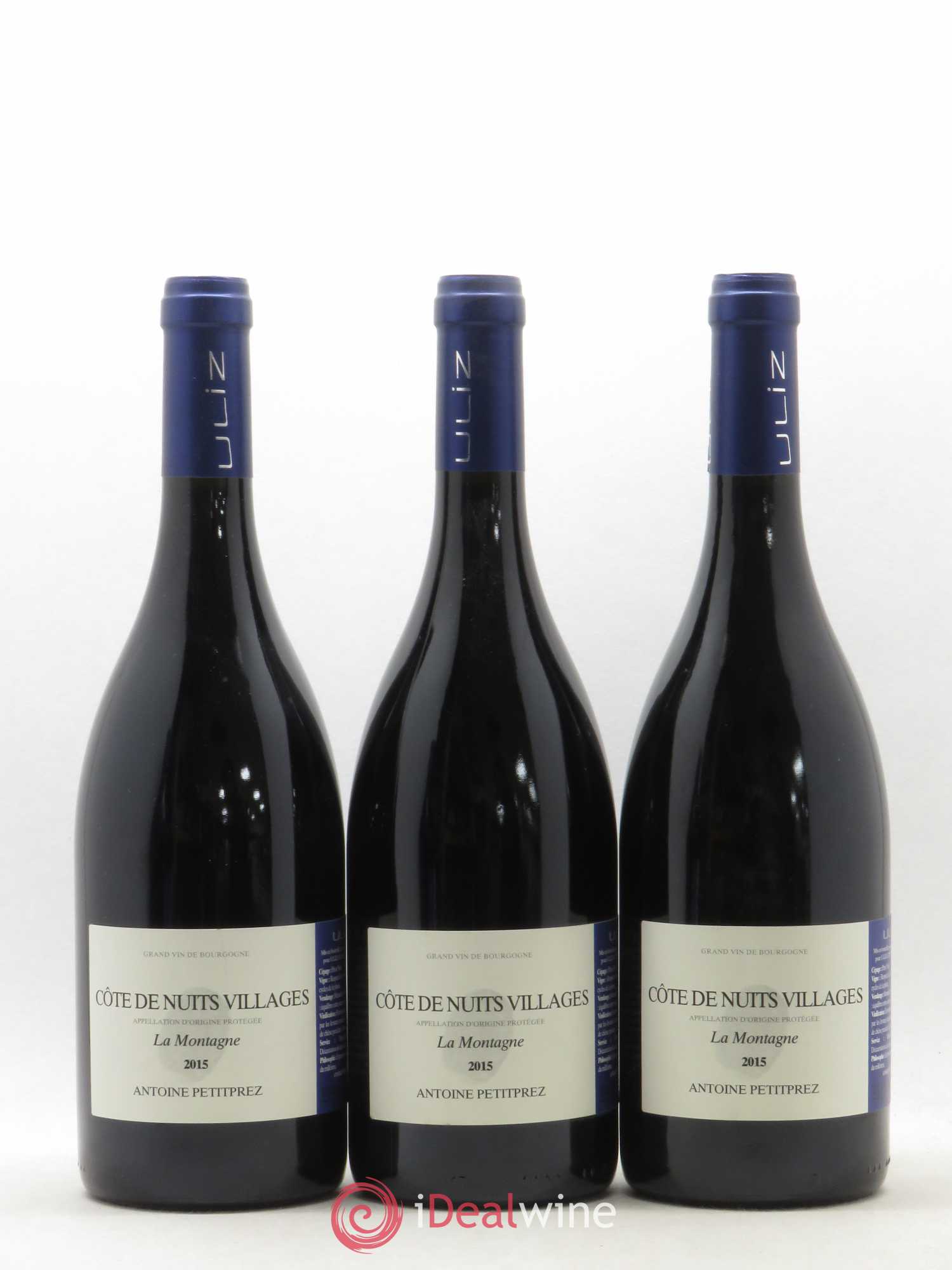Côte de Nuits-Villages La Montagne Antoine Petitprez Maison Uliz 2015 - Posten von 3 Flaschen - 0