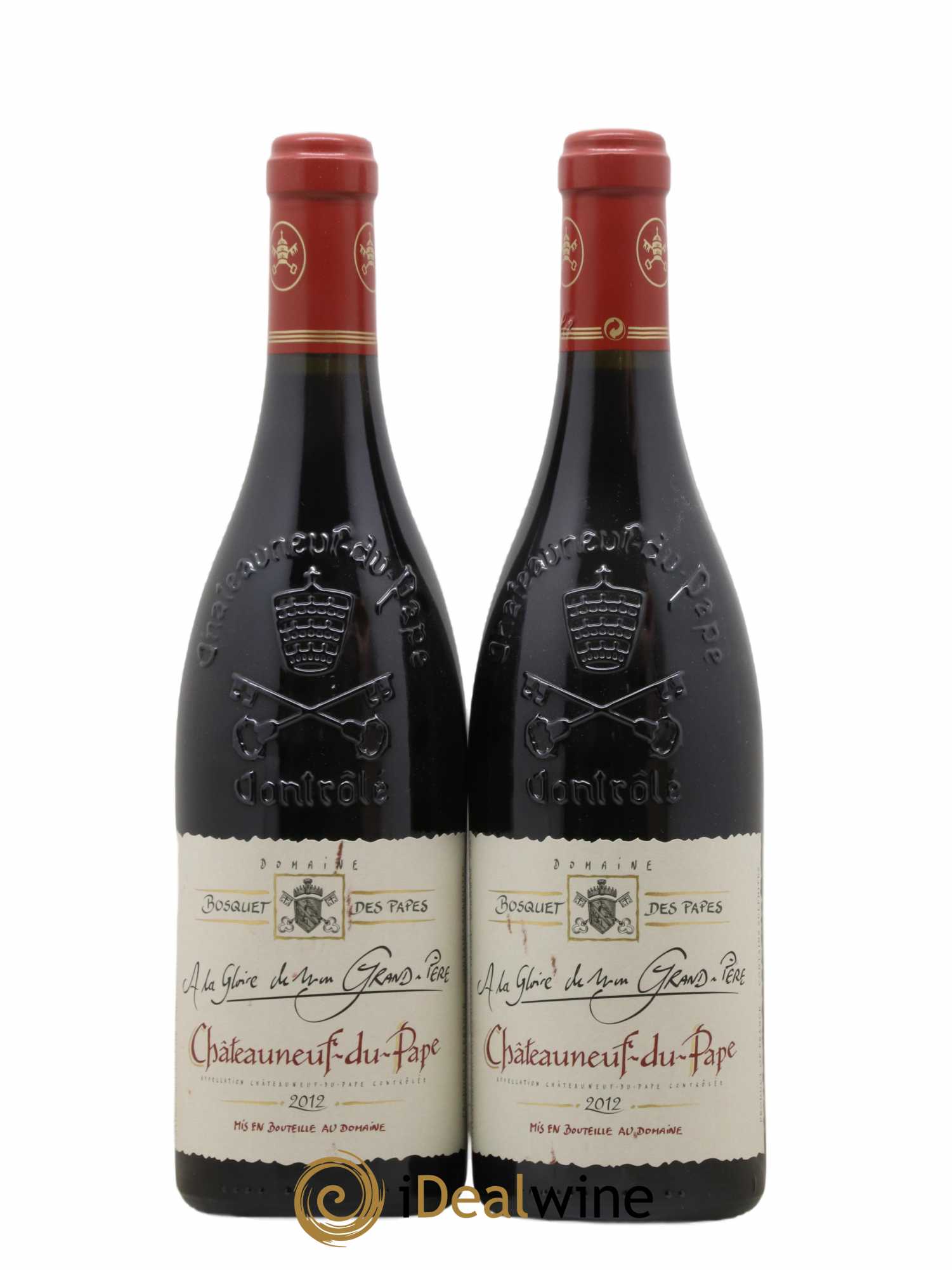 Châteauneuf-du-Pape Bosquet des Papes Famille Boiron A La Gloire De Mon Grand Pere 2012 - Lot de 2 bouteilles - 0