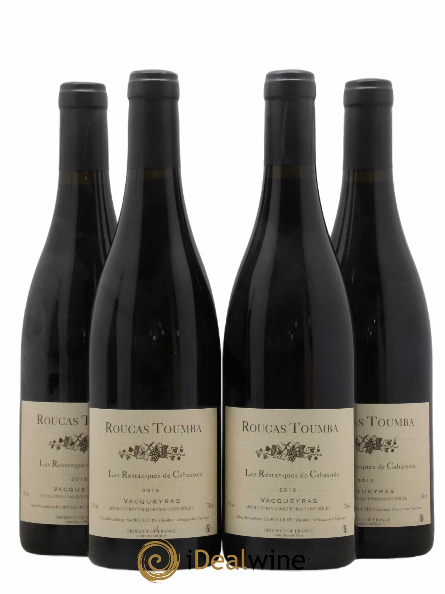 Vacqueyras Les Restanques de Cabassole Roucas Toumba 2016 - Lot de 4 bouteilles - 0