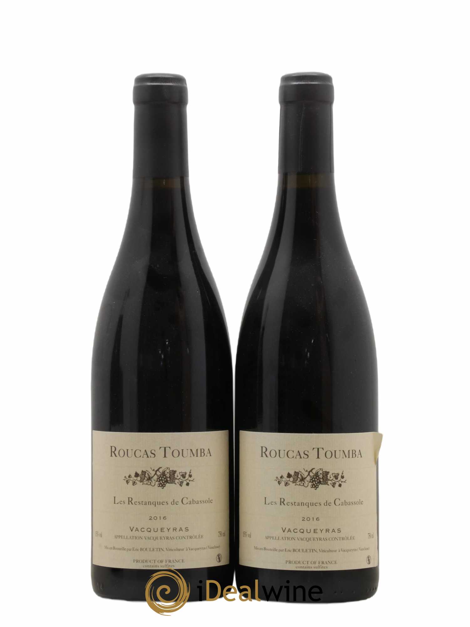 Vacqueyras Les Restanques de Cabassole Roucas Toumba (sans prix de réserve) 2016 - Lot de 2 bouteilles - 0